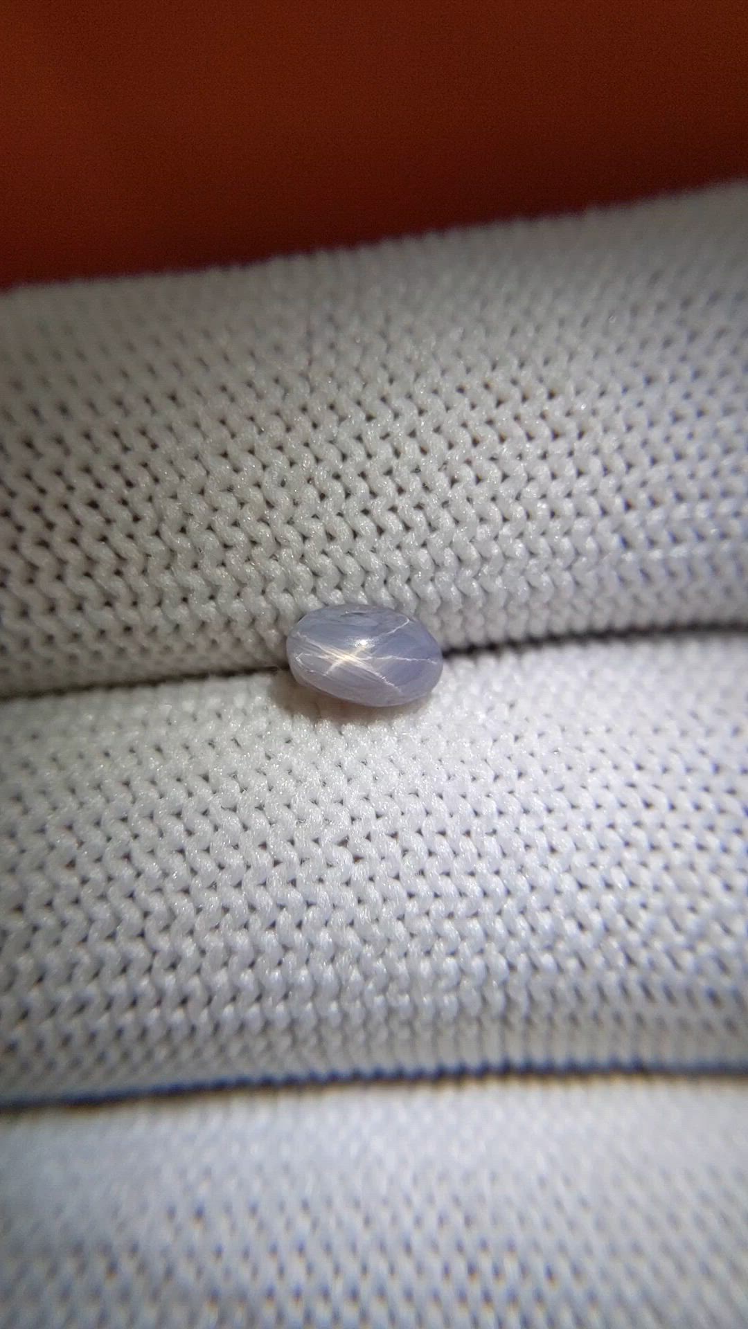 0.85 Ct. Purple Cabochon Star Sapphire from Ceylon (Sri Lanka) Size Video