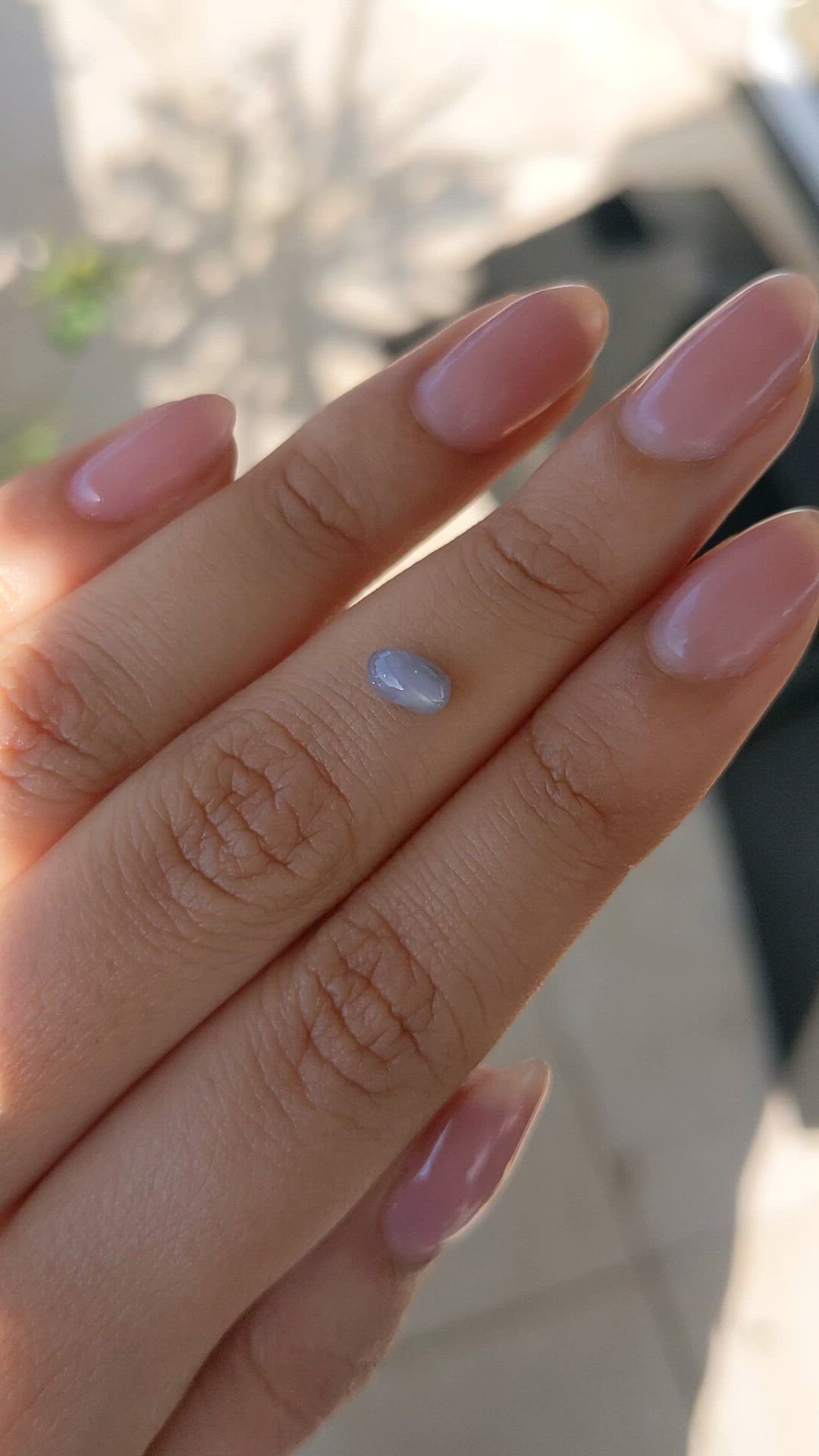 0.85 Ct. Purple Cabochon Star Sapphire from Ceylon (Sri Lanka) Size Video