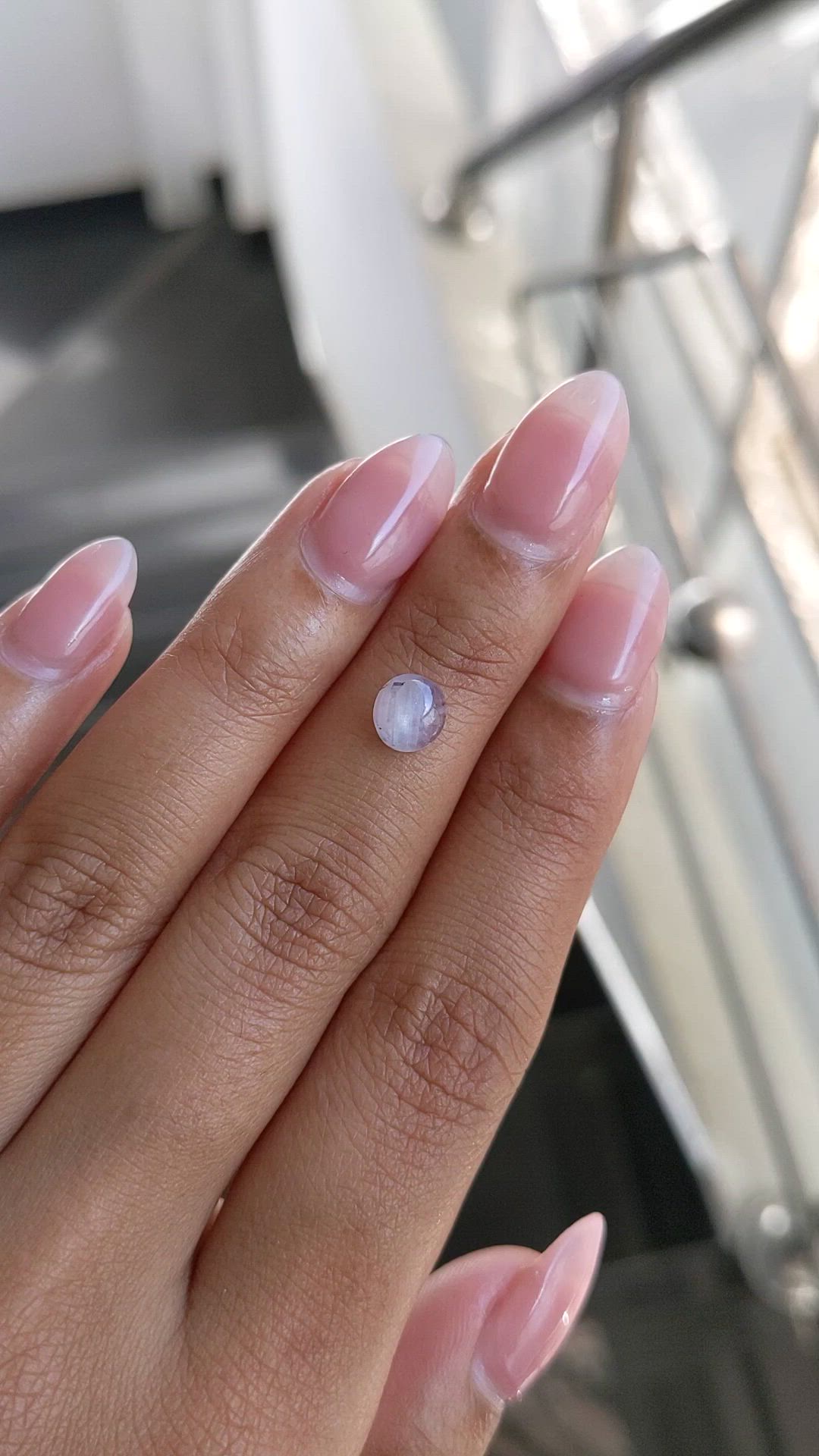 1.57 Ct. Purplish Pink Cabochon Star Sapphire from Ceylon (Sri Lanka) Size Video