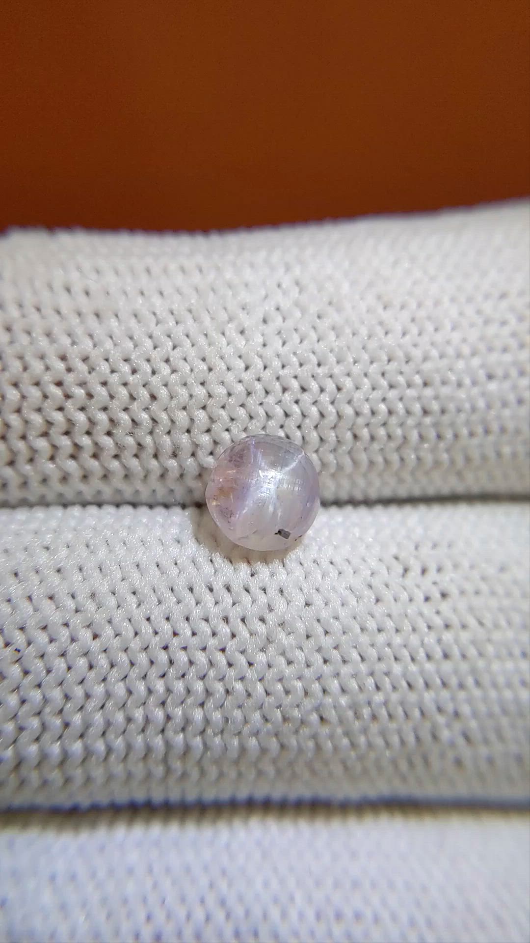 1.57 Ct. Purplish Pink Cabochon Star Sapphire from Ceylon (Sri Lanka) Size Video