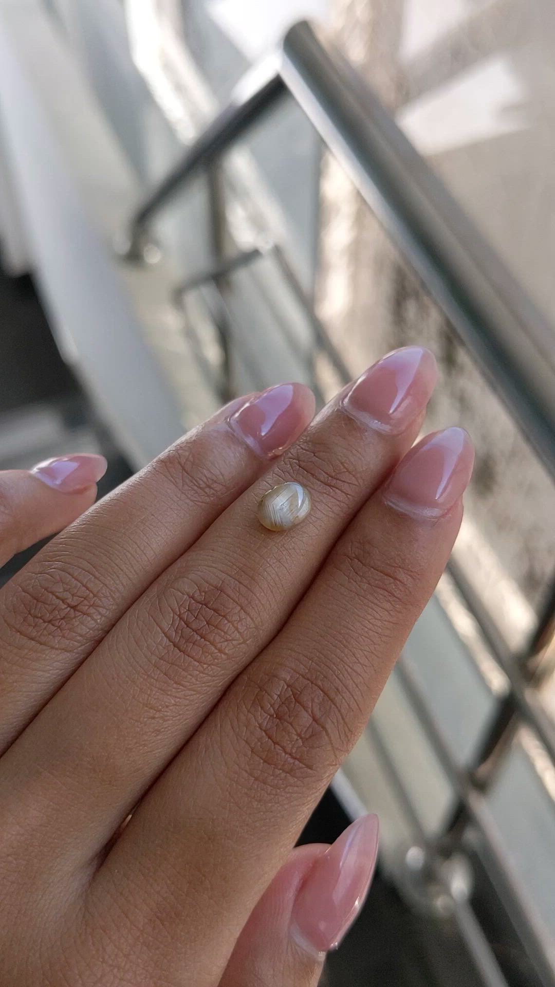 1.71 Ct. Yellow Cabochon Star Sapphire from Ceylon (Sri Lanka) Size Video