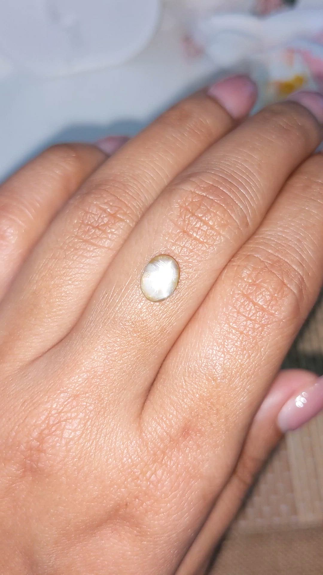1.71 Ct. Yellow Cabochon Star Sapphire from Ceylon (Sri Lanka) Size Video