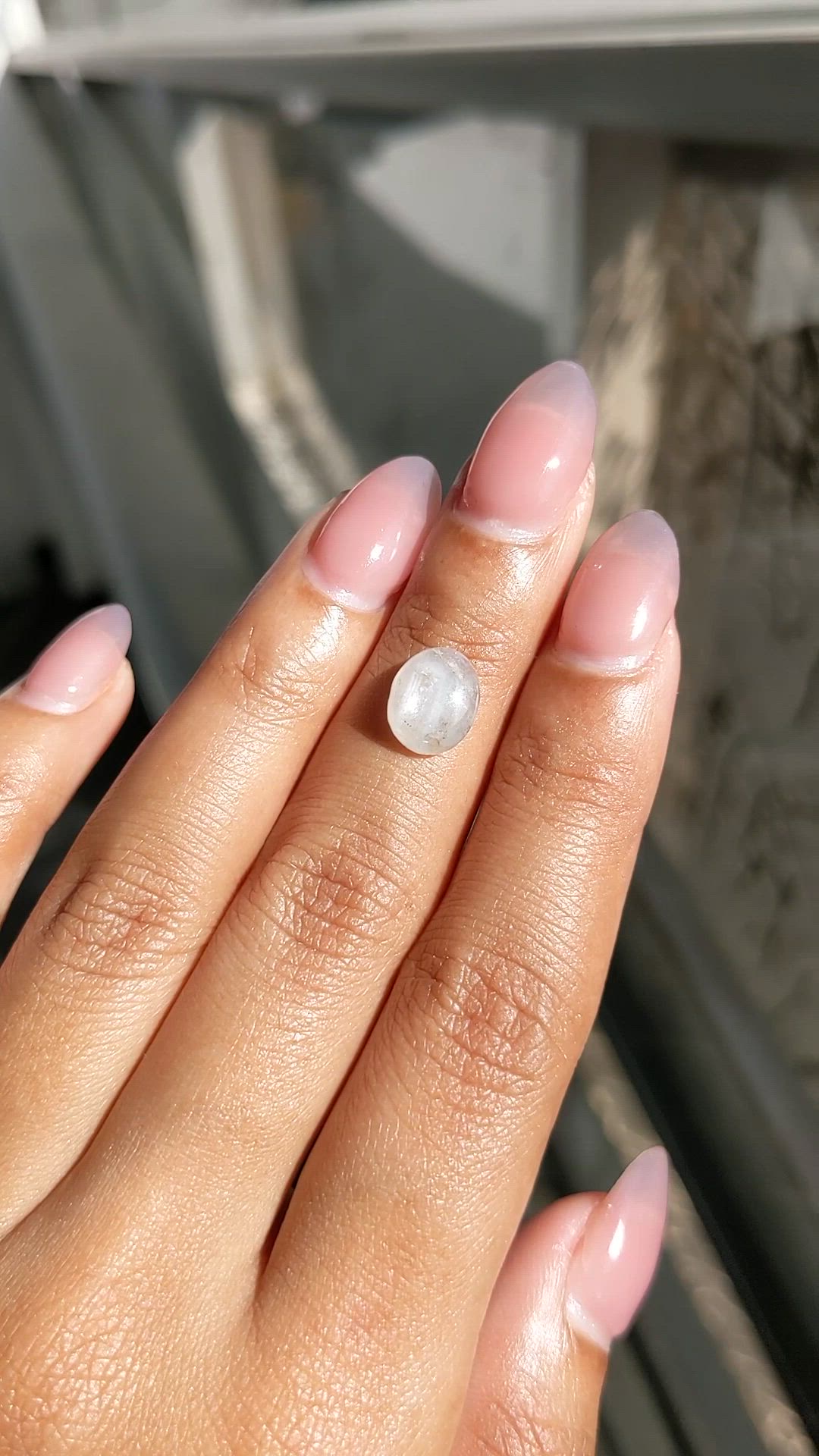 2.84 Ct. Grey Cabochon Sapphire from Ceylon (Sri Lanka) Size Video