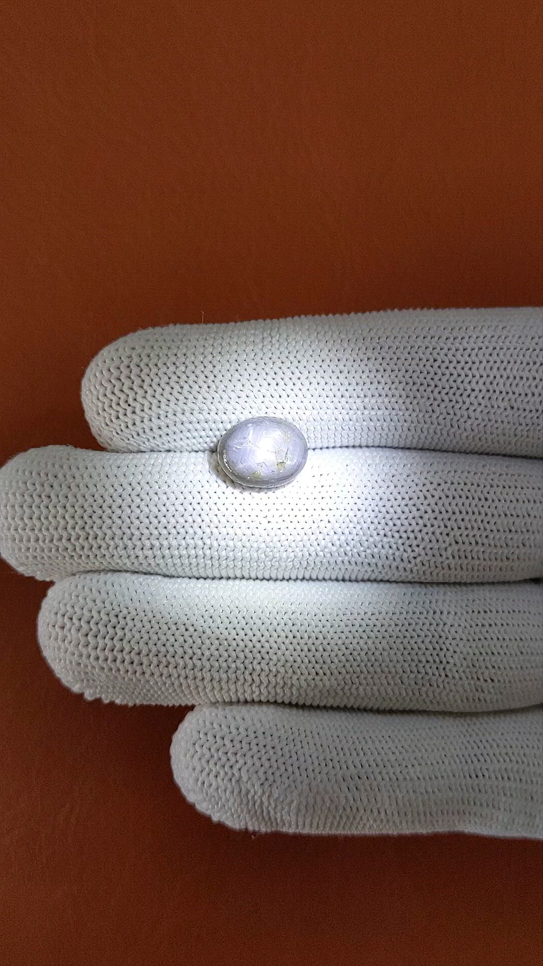 6.13 Ct. Greyish Blue Cabochon Star Sapphire from Ceylon (Sri Lanka) Size Video