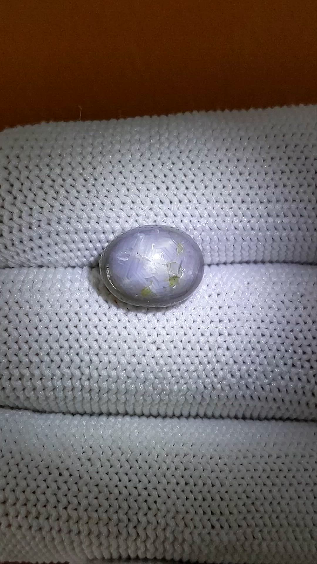 6.13 Ct. Greyish Blue Cabochon Star Sapphire from Ceylon (Sri Lanka) Size Video