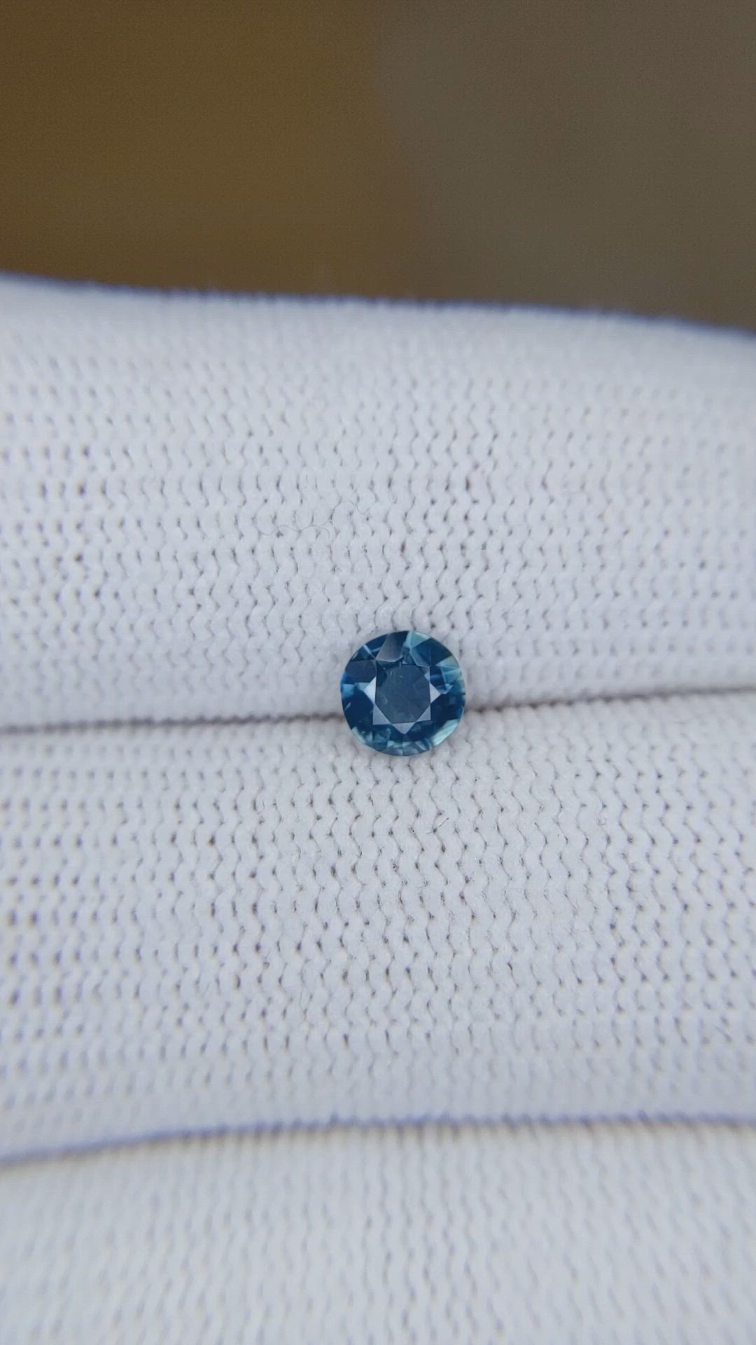 0.49 Ct. Greenish Blue Sapphire from Ceylon (Sri Lanka) Size Video