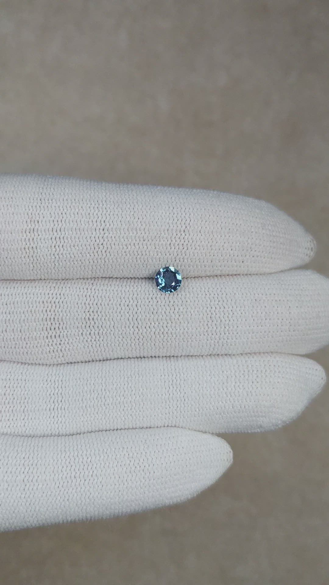 0.49 Ct. Greenish Blue Sapphire from Ceylon (Sri Lanka) Size Video