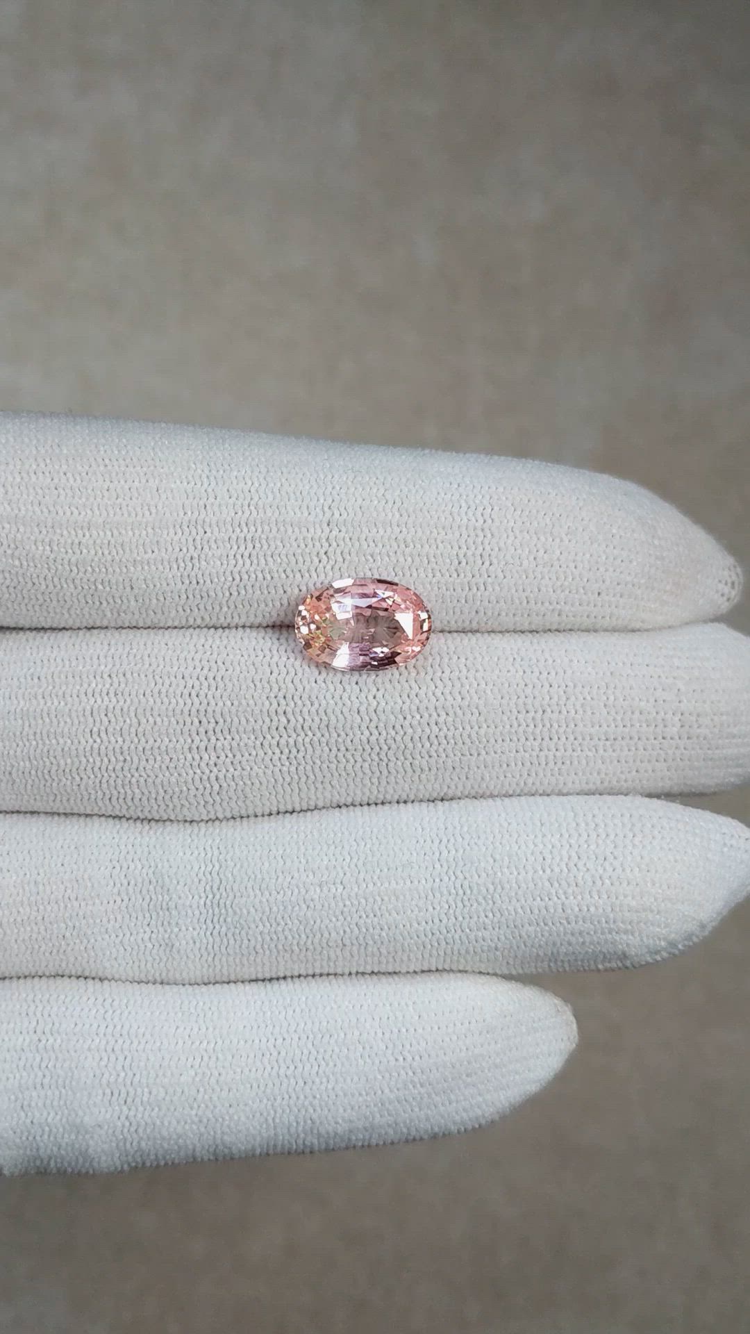 5.14 Ct. Padparadscha Sapphire from Madagascar Size Video