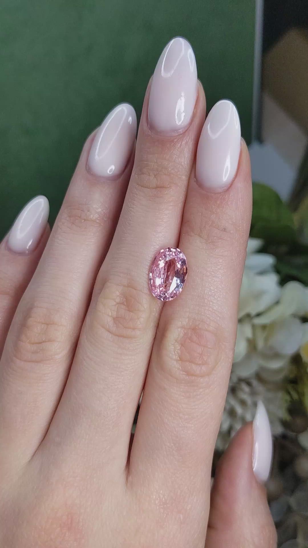5.14 Ct. Padparadscha Sapphire from Madagascar Size Video