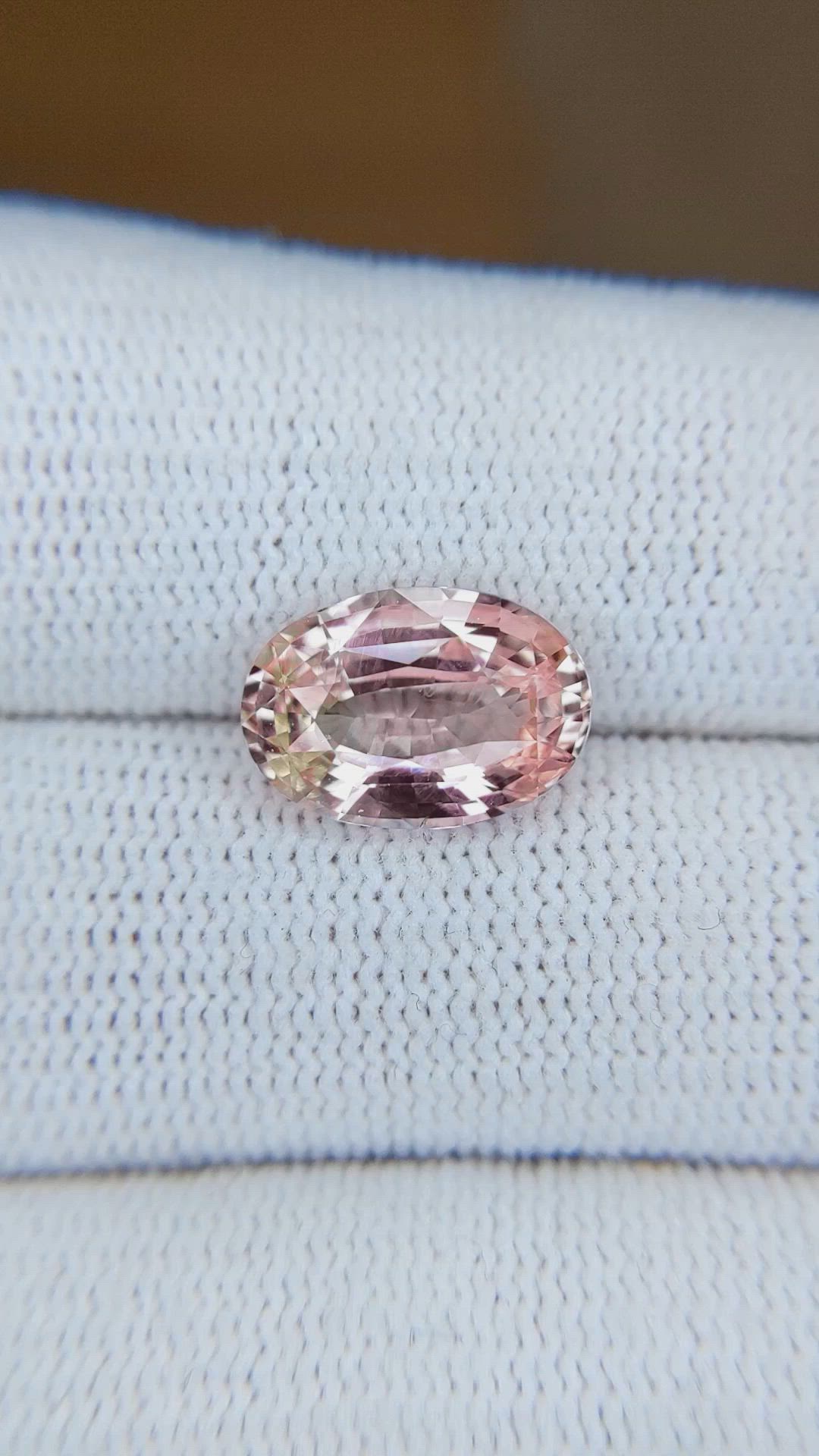 5.14 Ct. Padparadscha Sapphire from Madagascar Size Video