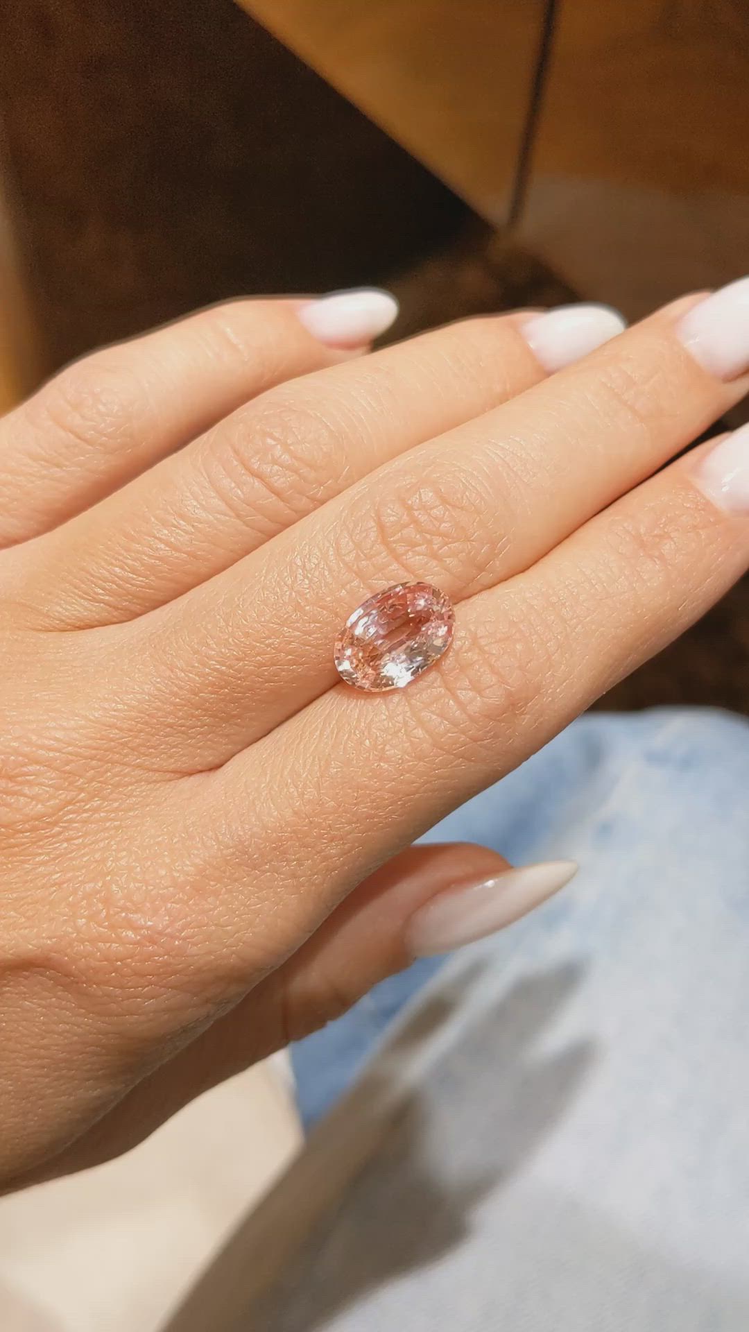 5.14 Ct. Padparadscha Sapphire from Madagascar Size Video