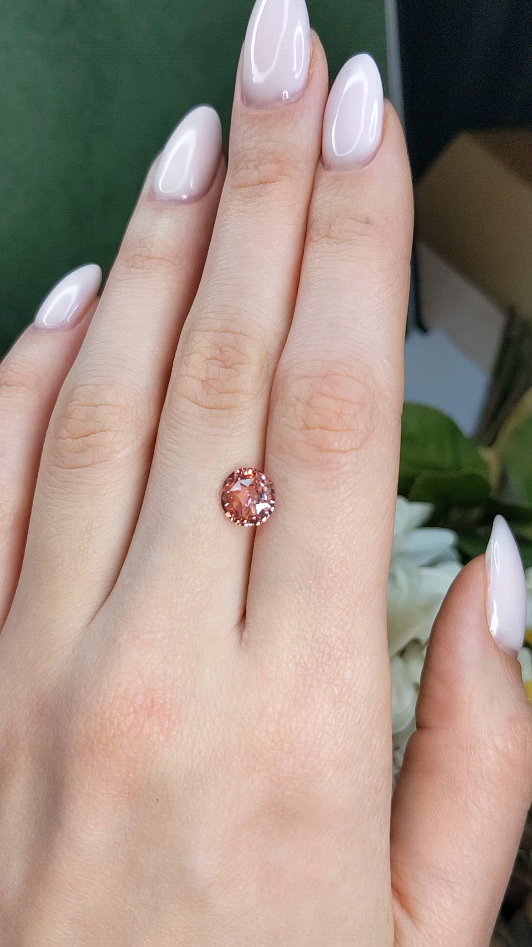 2.13 Ct. Padparadscha Sapphire from Ceylon (Sri Lanka) Size Video