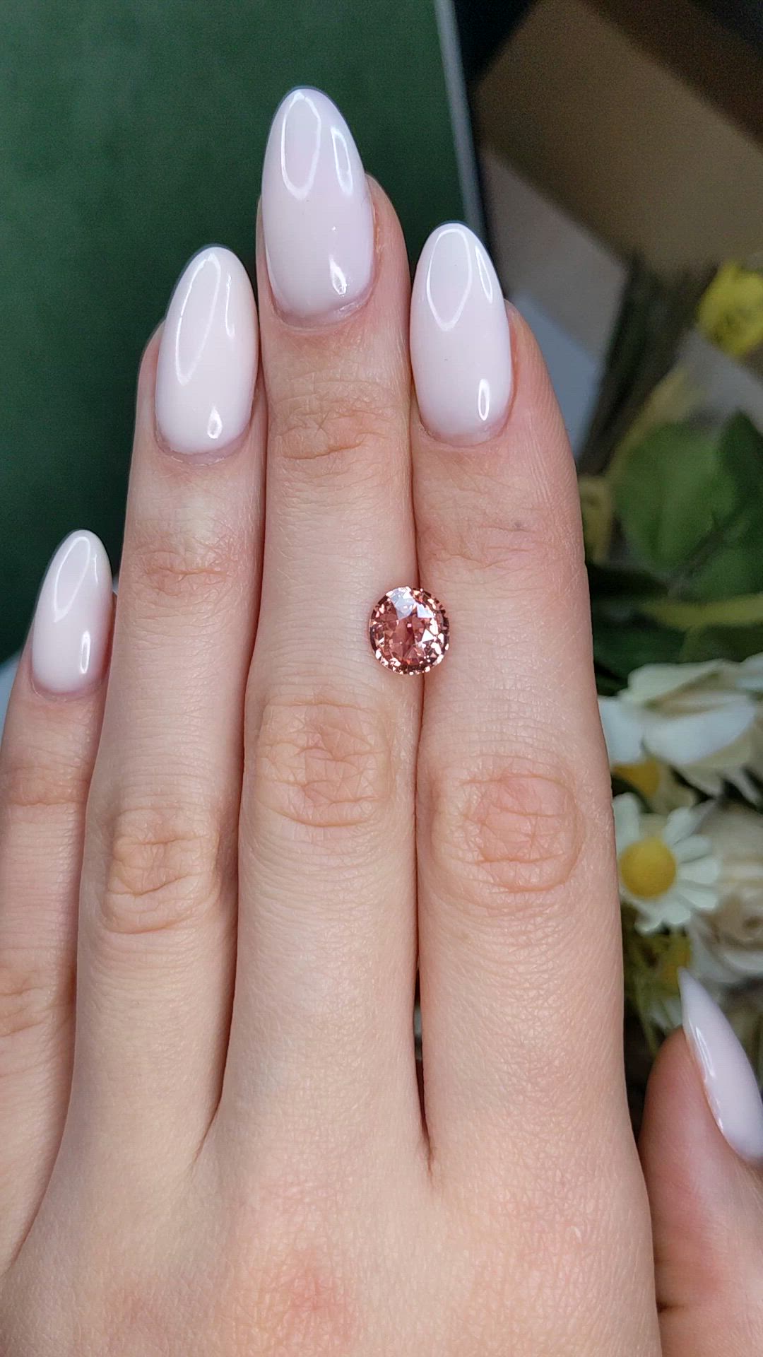 2.13 Ct. Padparadscha Sapphire from Ceylon (Sri Lanka) Size Video