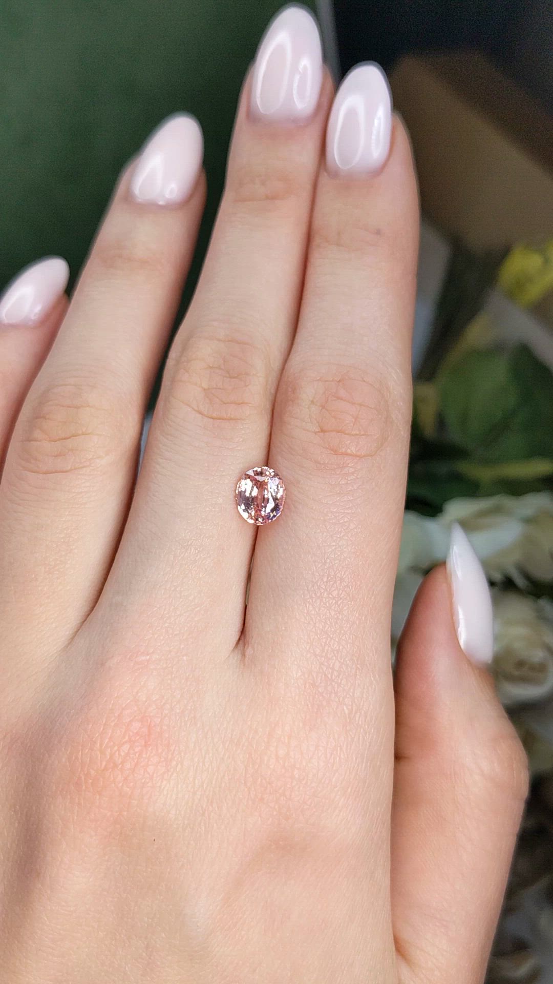 2.09 Ct. Padparadscha Sapphire from Ceylon (Sri Lanka) Size Video