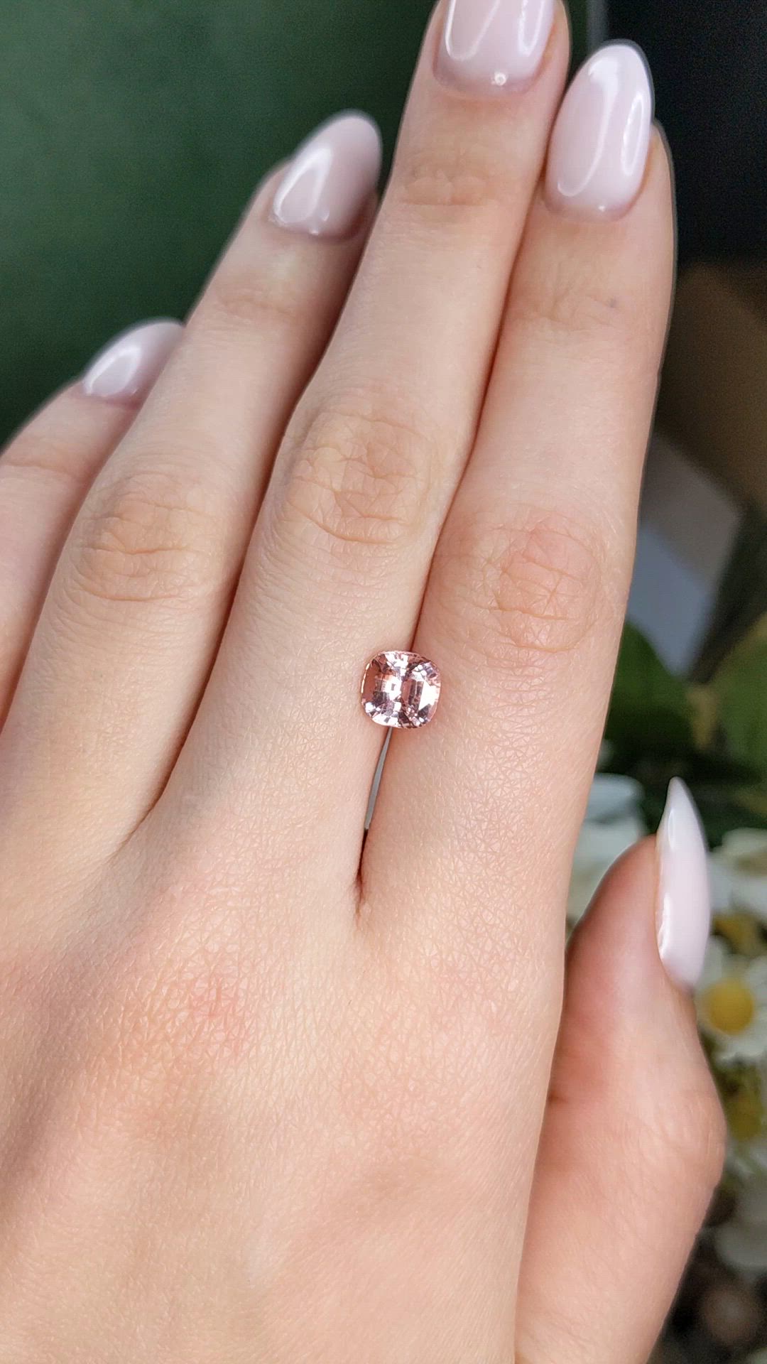 2.07 Ct. Padparadscha Sapphire from Ceylon (Sri Lanka) Size Video