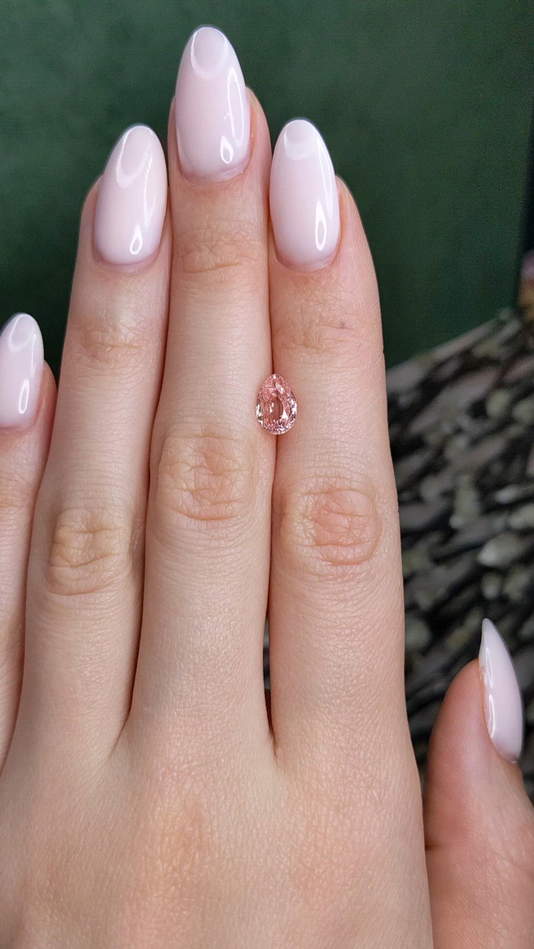 2.00 Ct. Padparadscha Sapphire from Ceylon (Sri Lanka) Size Video