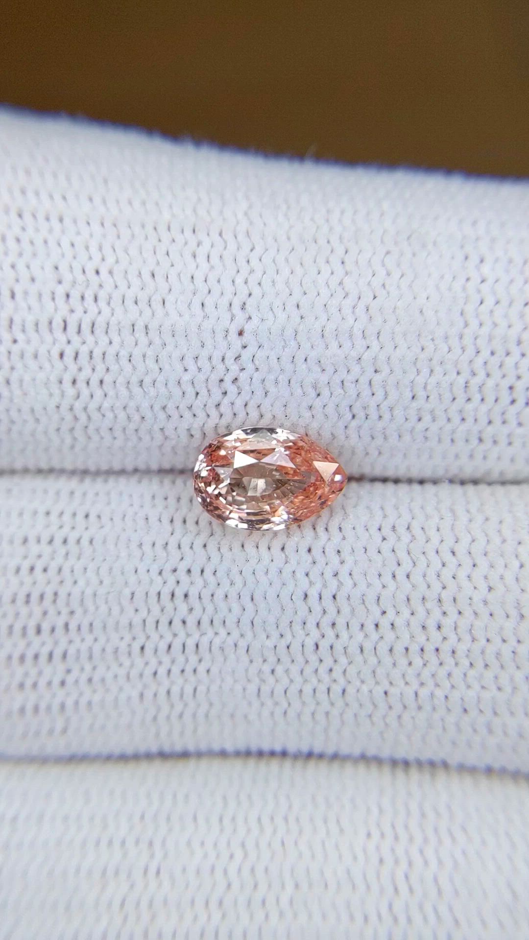 2.00 Ct. Padparadscha Sapphire from Ceylon (Sri Lanka) Size Video