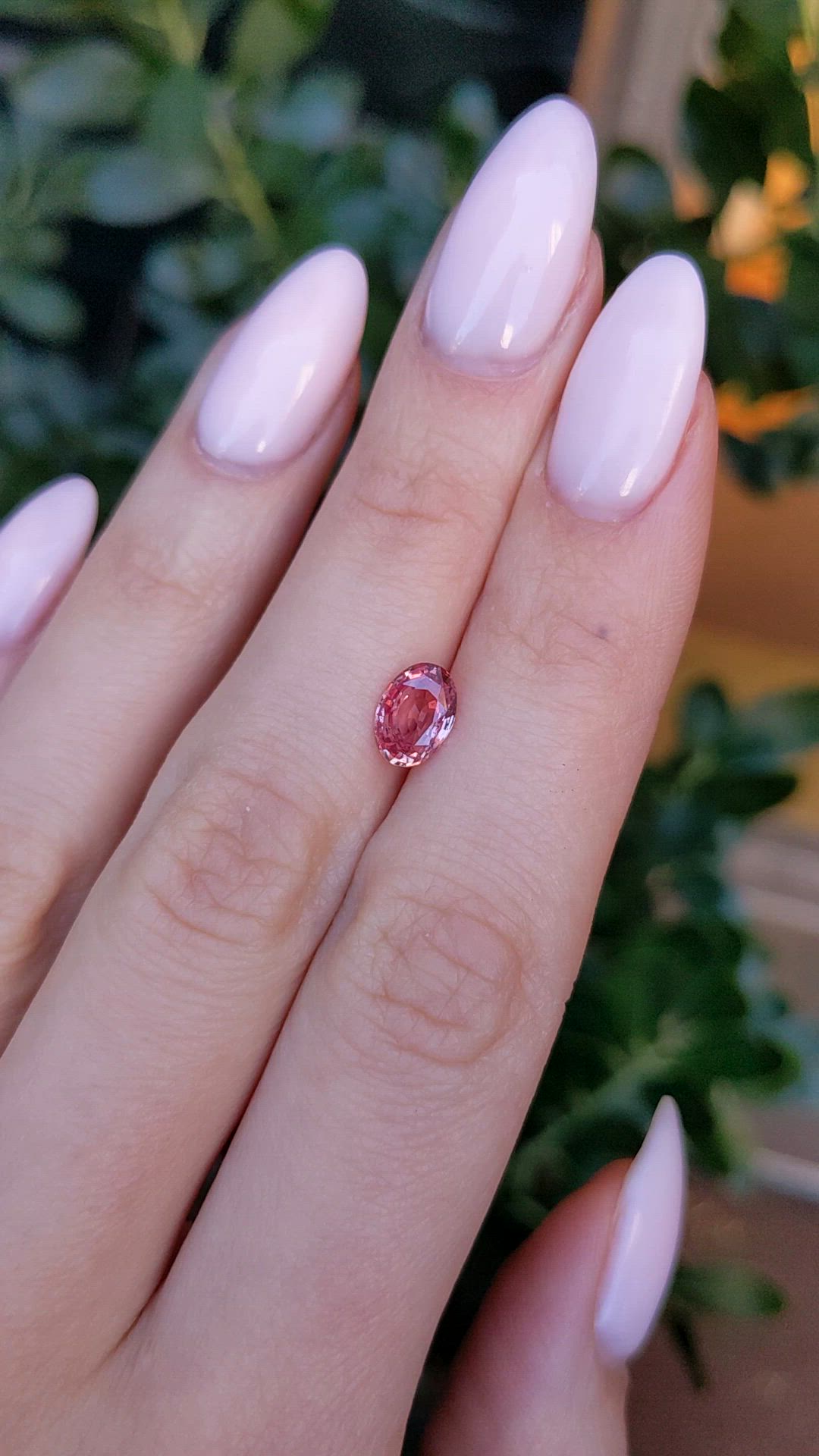 1.55 Ct. Padparadscha Sapphire from Ceylon (Sri Lanka) Size Video