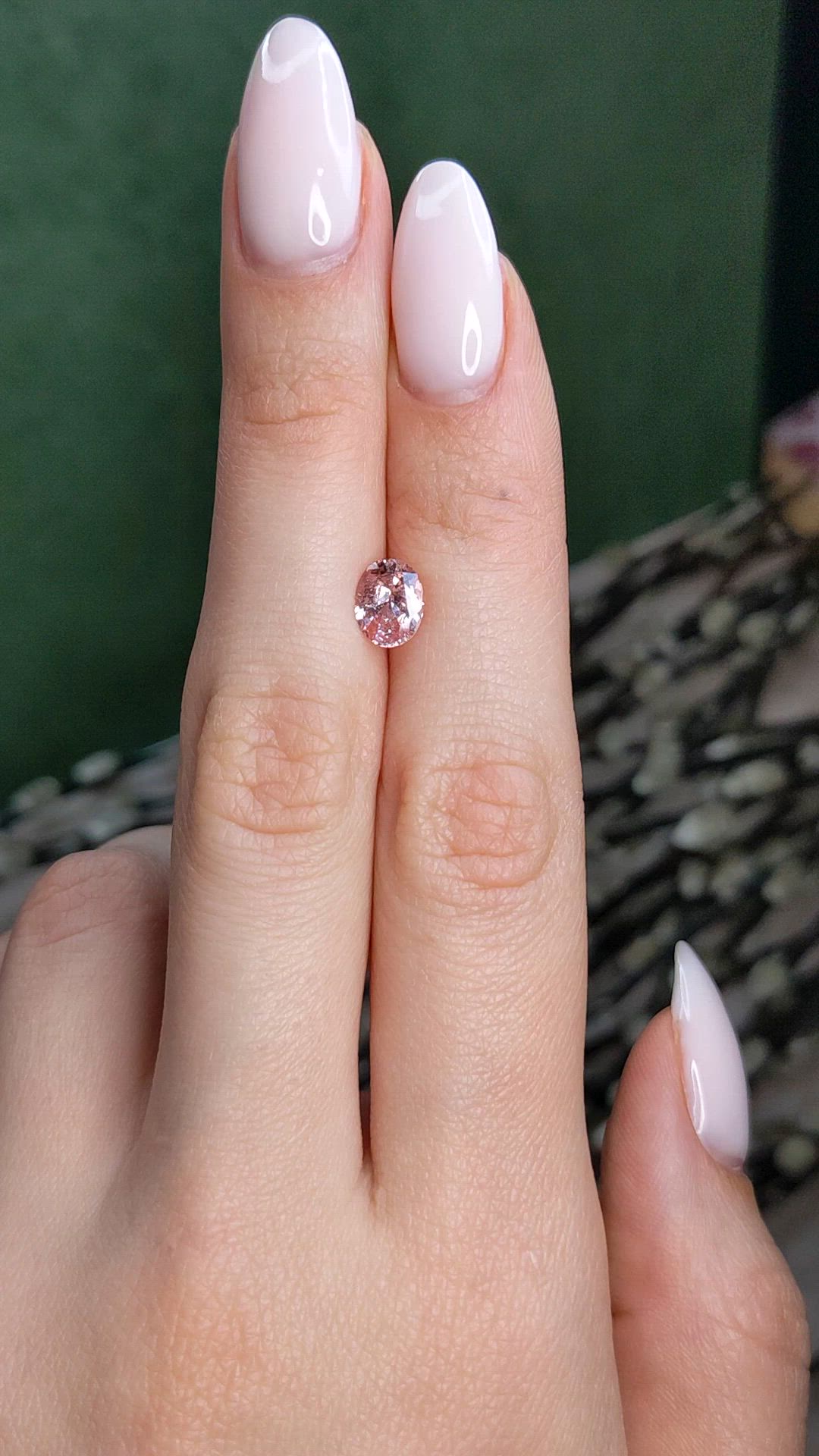1.48 Ct. Padparadscha Sapphire from Ceylon (Sri Lanka) Size Video