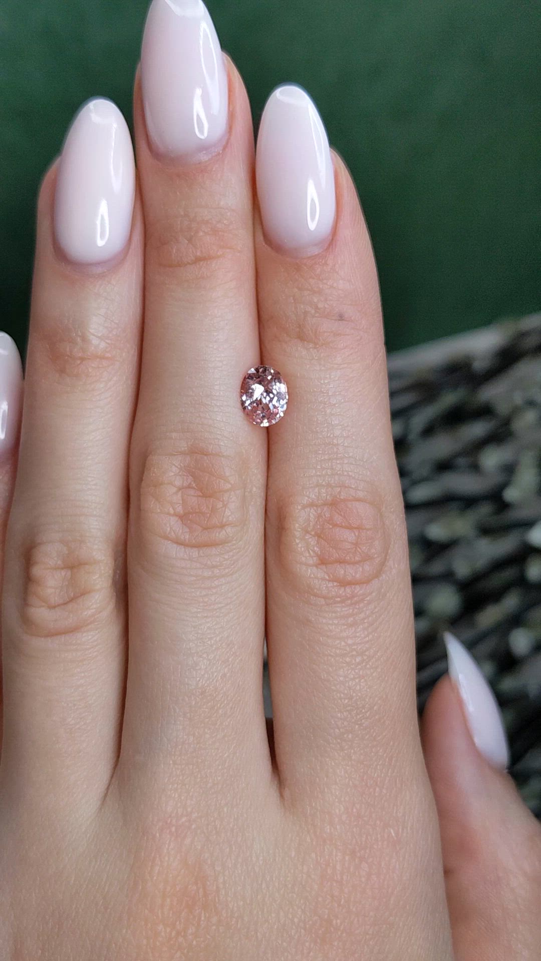 1.48 Ct. Padparadscha Sapphire from Ceylon (Sri Lanka) Size Video