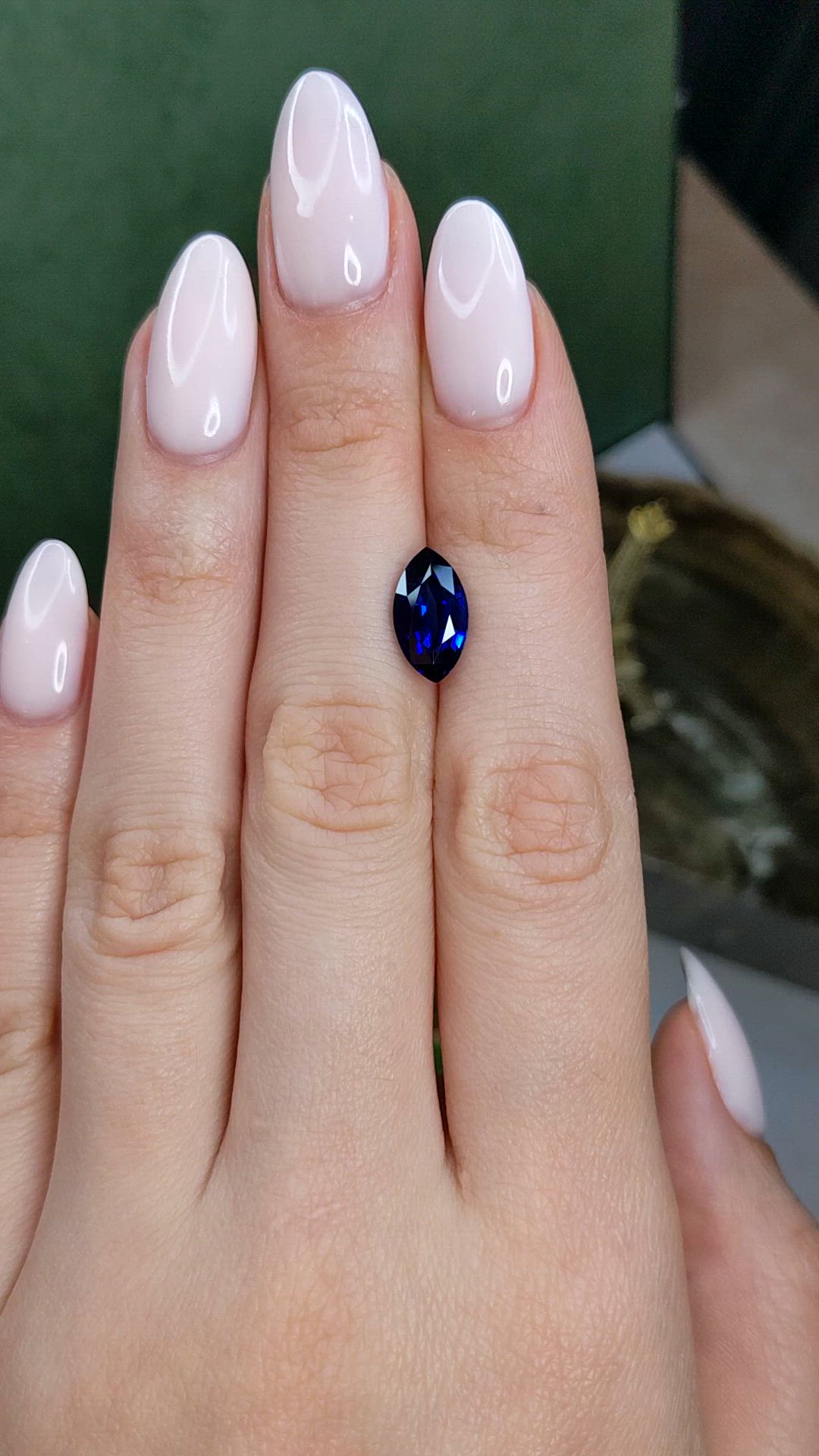 3.29 Ct. Blue Sapphire from Ceylon (Sri Lanka) Size Video