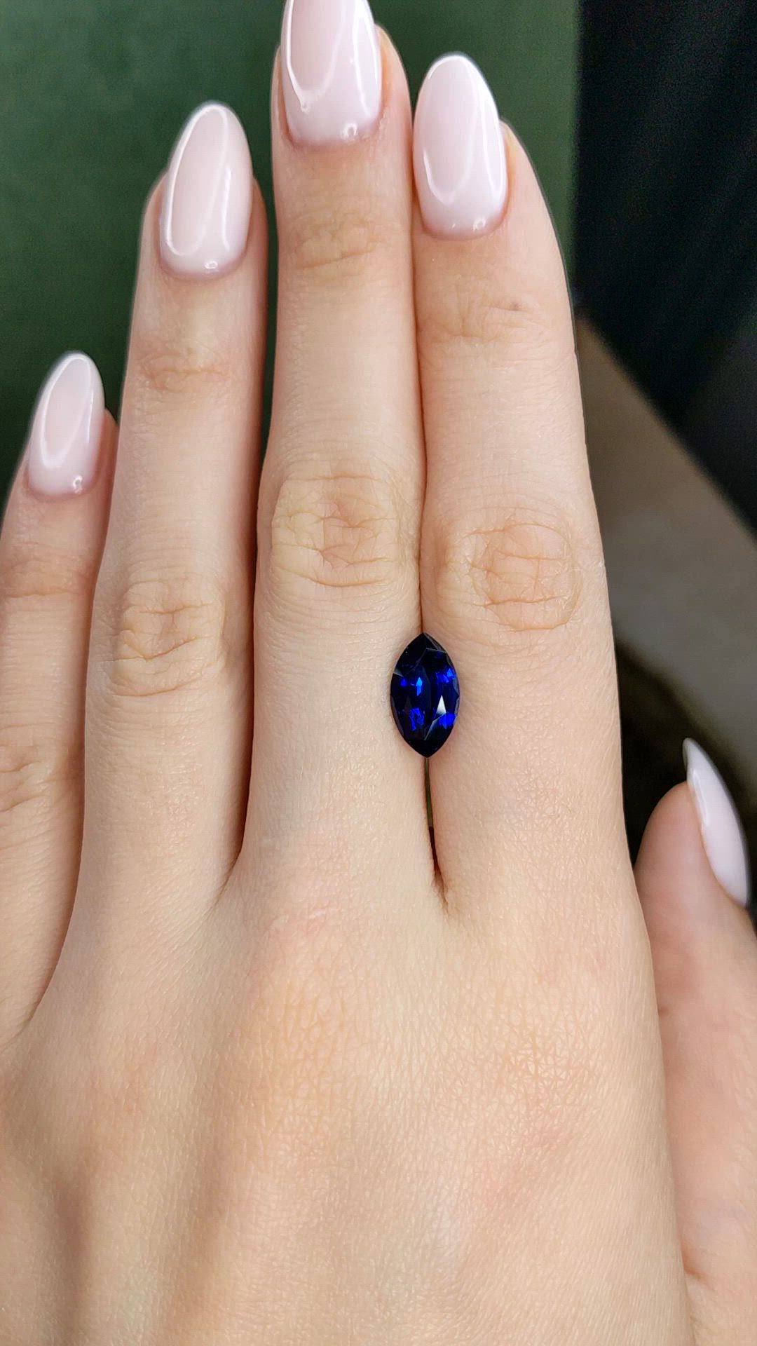 3.29 Ct. Blue Sapphire from Ceylon (Sri Lanka) Size Video