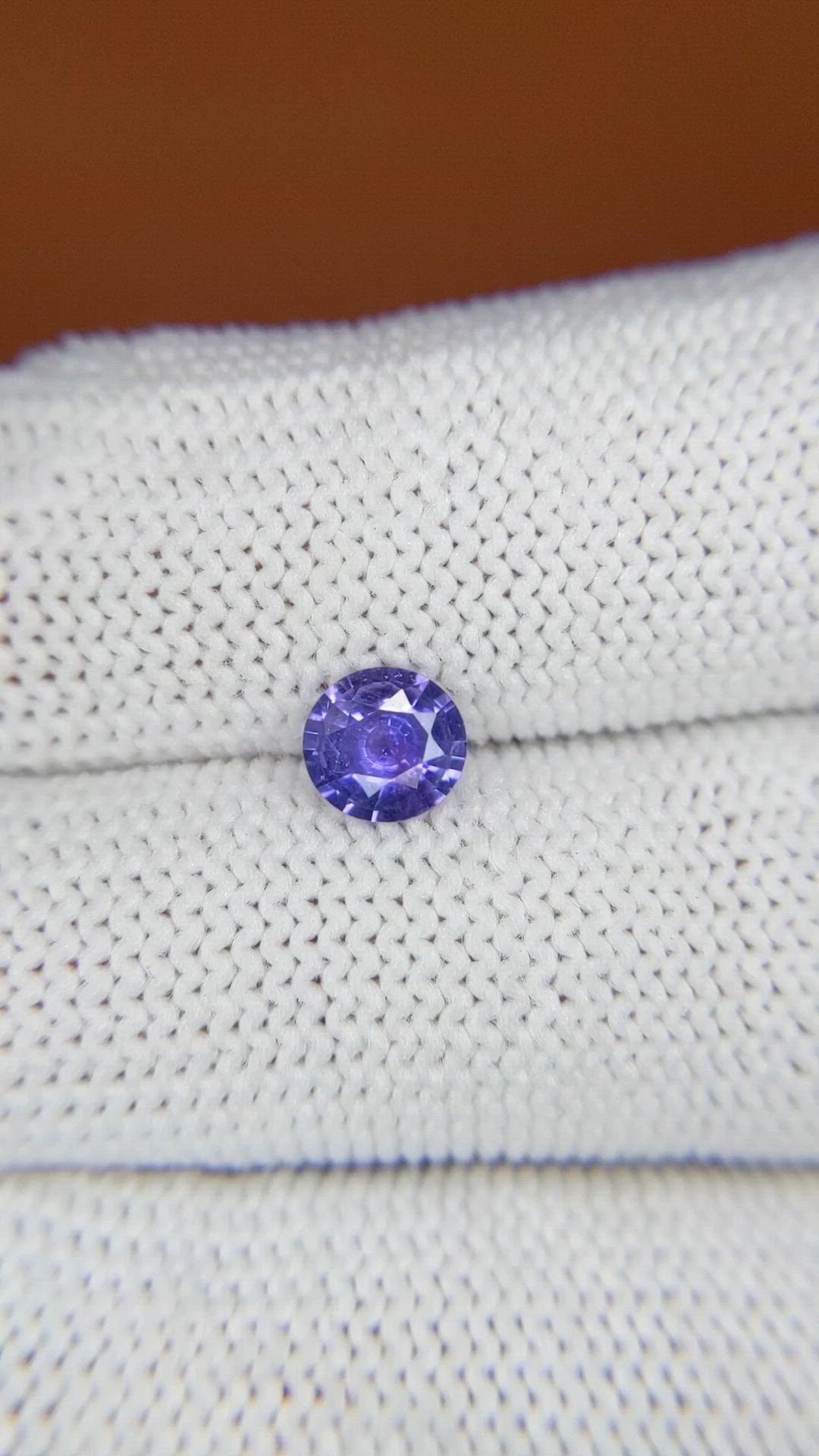 0.74 Ct. Bluish Purple Sapphire from Ceylon (Sri Lanka) Size Video