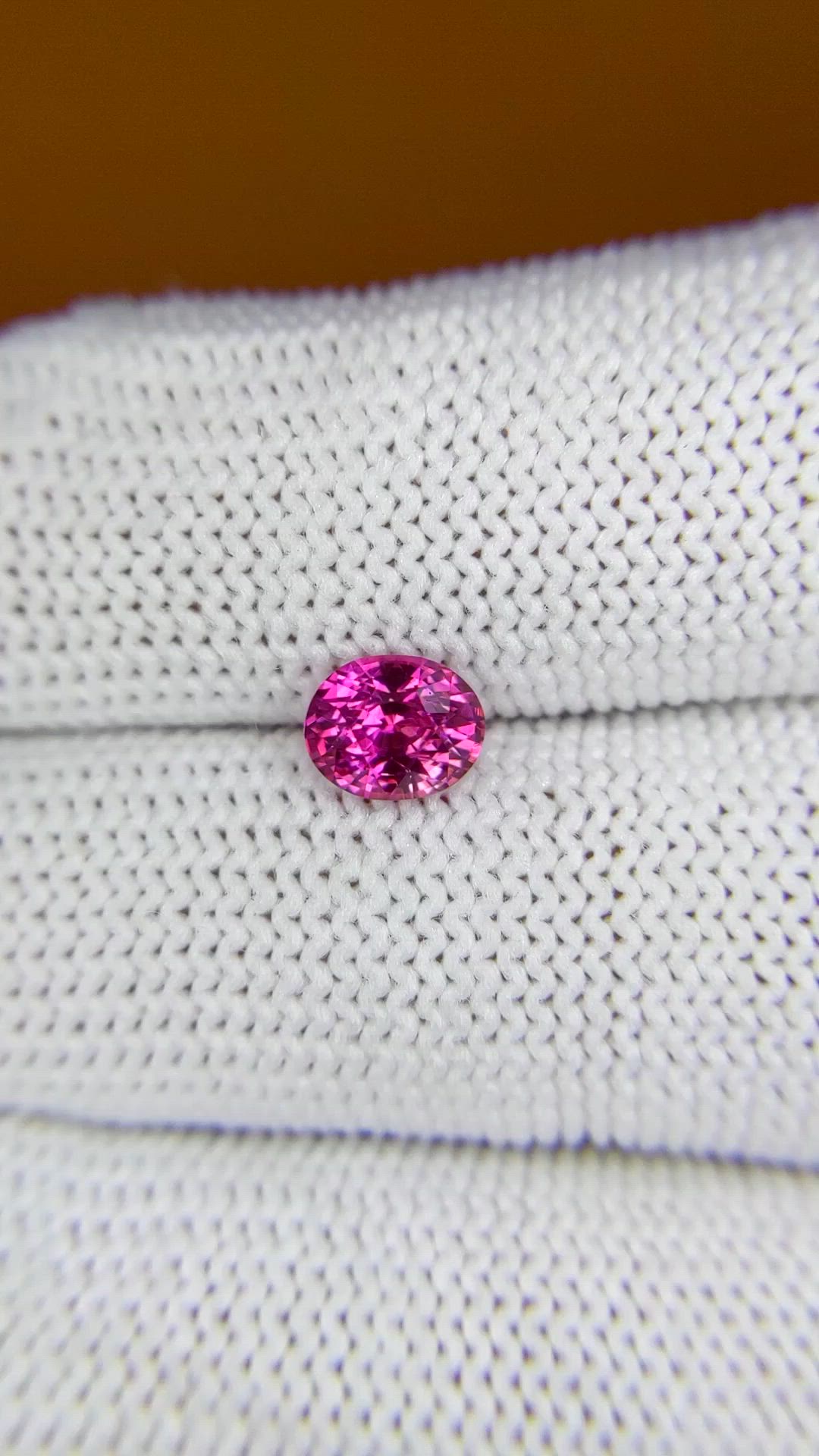 1.11 Ct. Purplish Pink Sapphire from Ceylon (Sri Lanka) Size Video