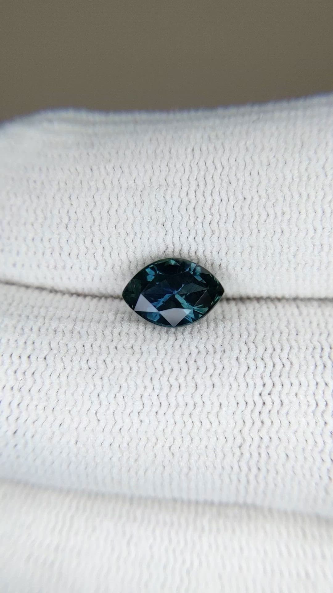 1.76 Ct. Bluish Green Sapphire from Montana Size Video