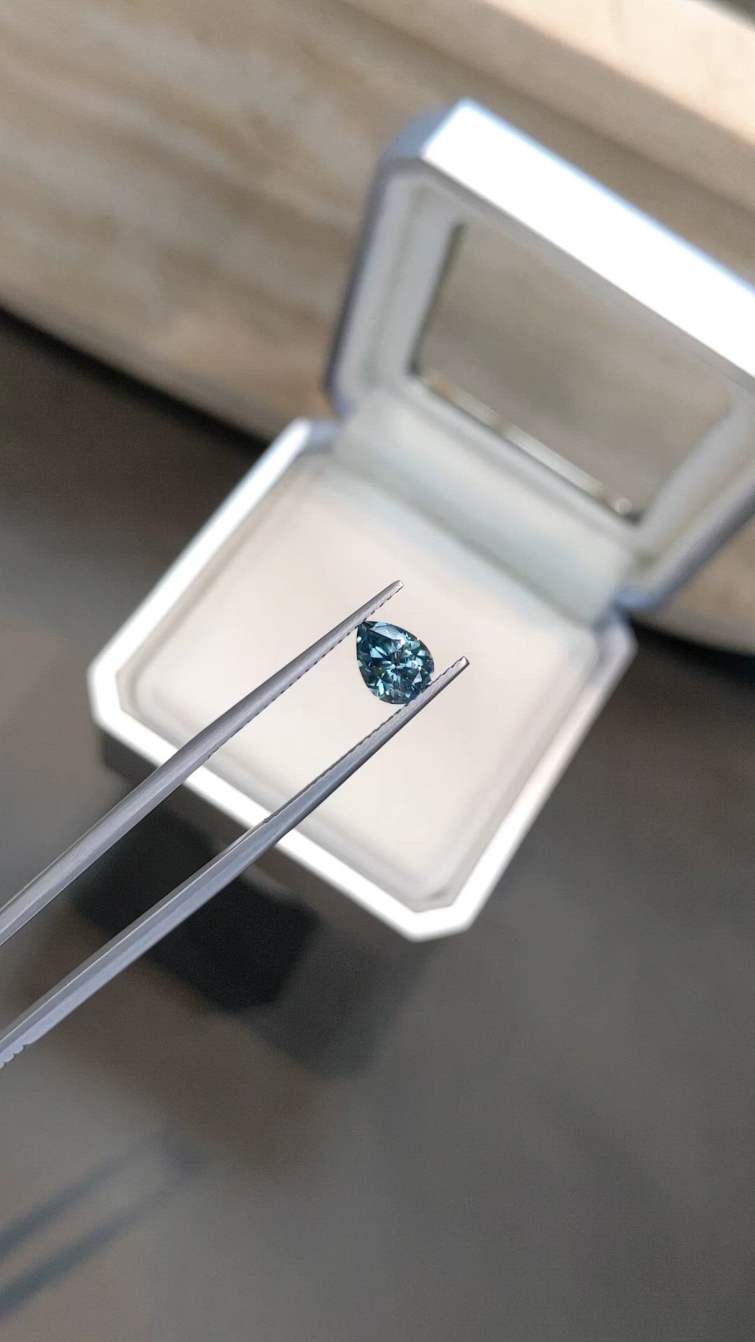 1.16 Ct. Greenish Blue Sapphire from Montana Size Video