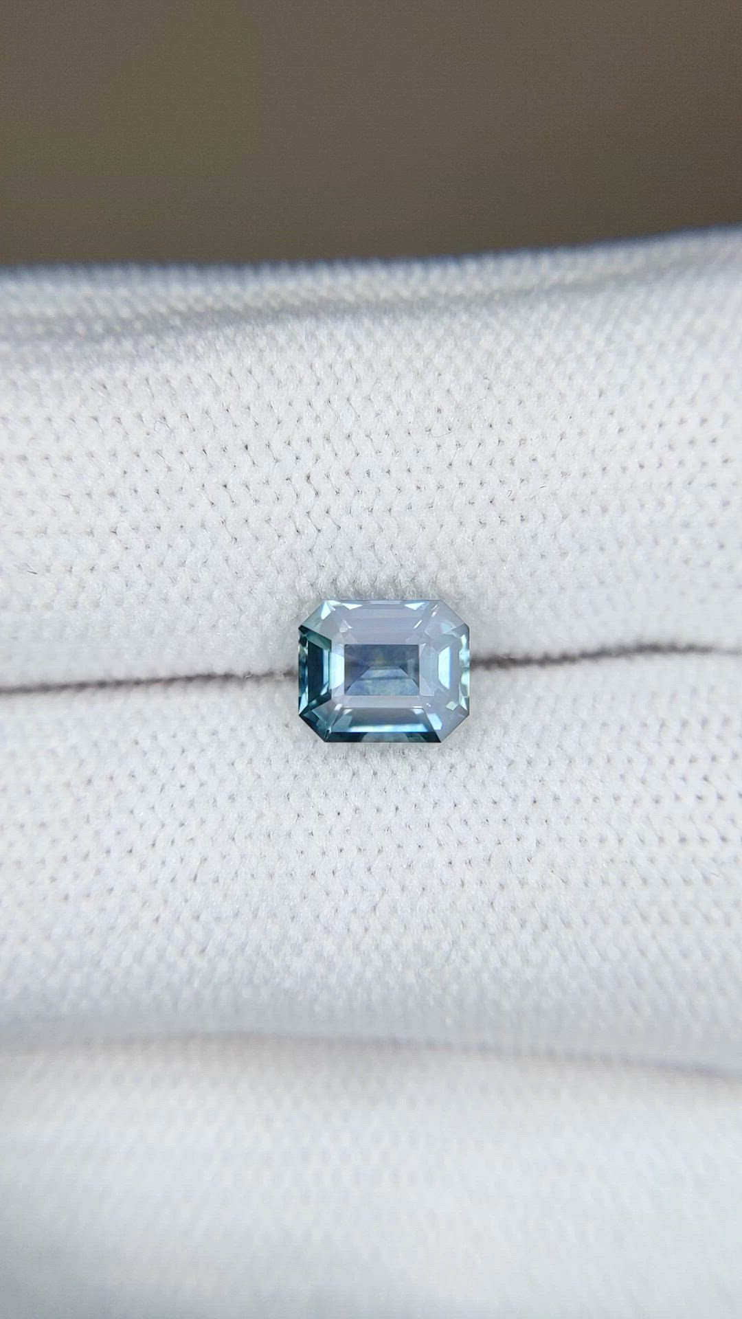 1.46 Ct. Bluish Green Sapphire from Montana Size Video