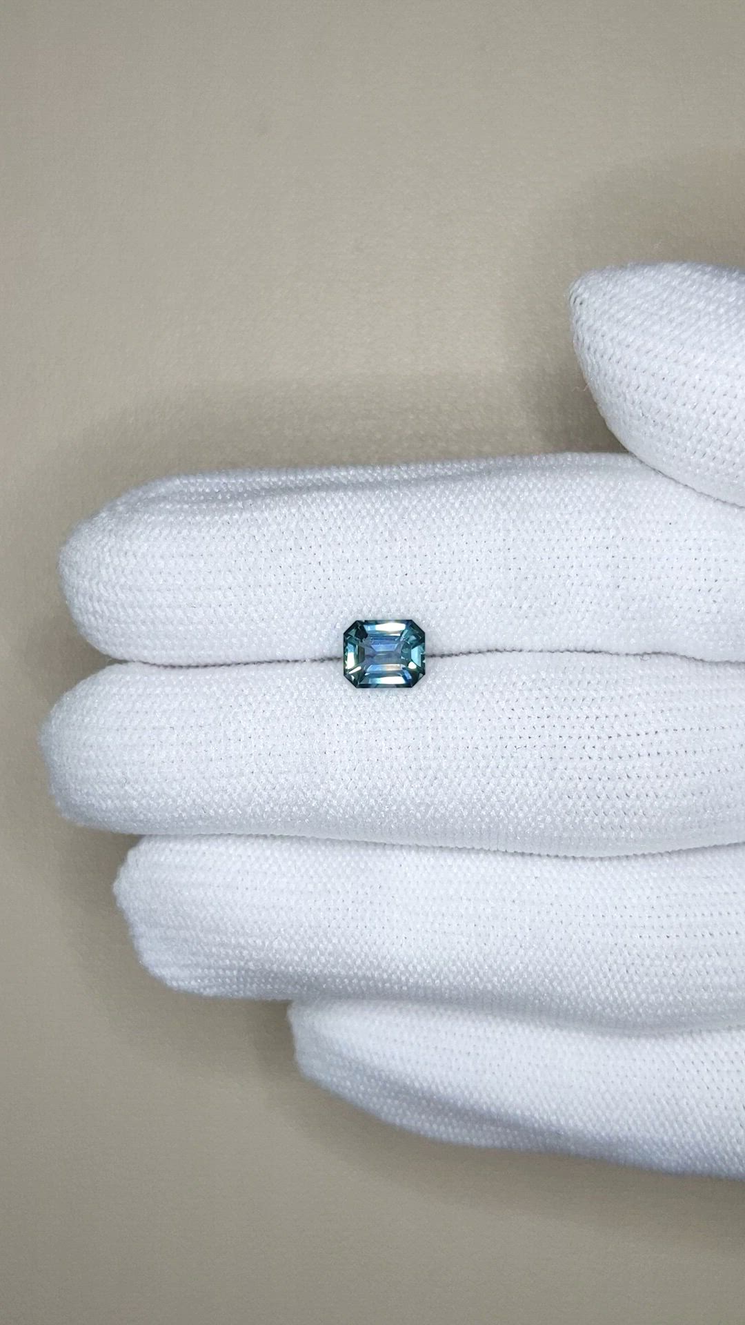 1.46 Ct. Bluish Green Sapphire from Montana Size Video