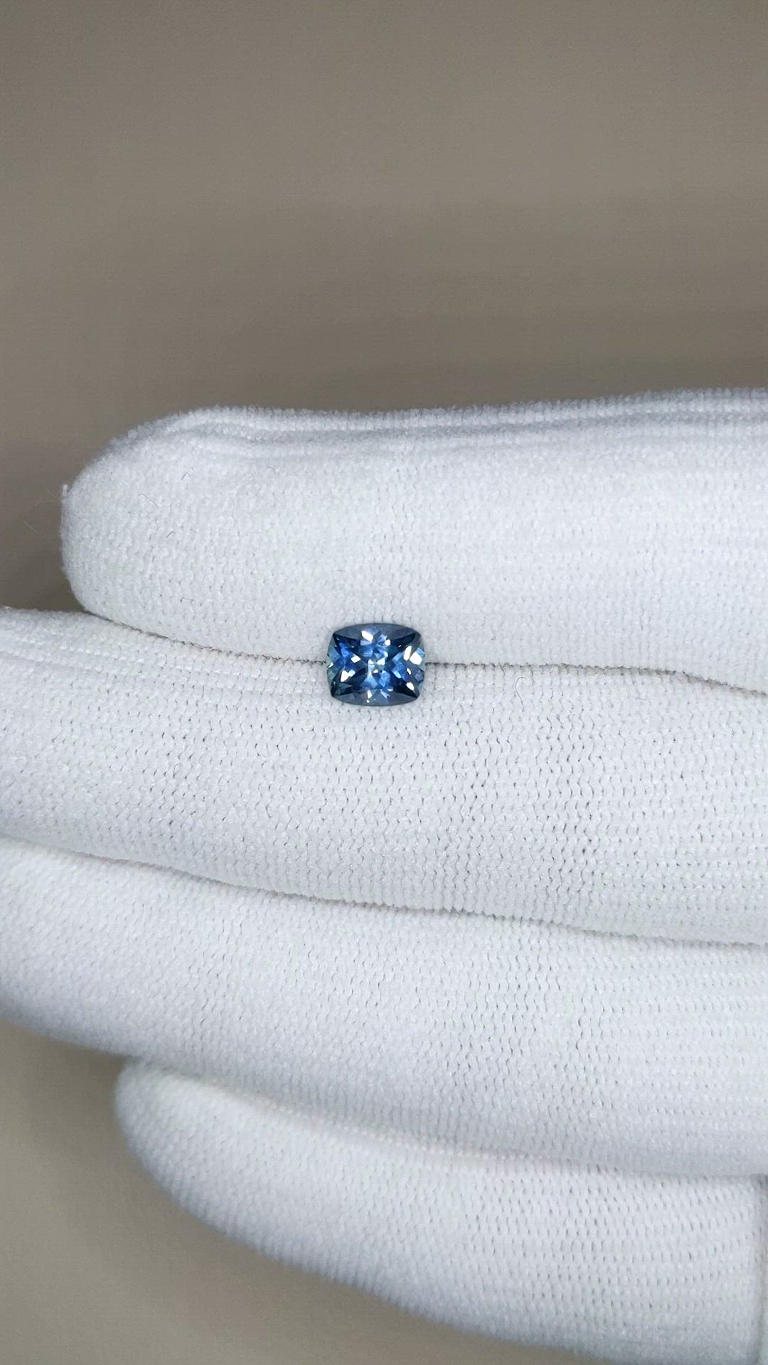 1.19 Ct. Greyish Blue Sapphire from Montana Size Video