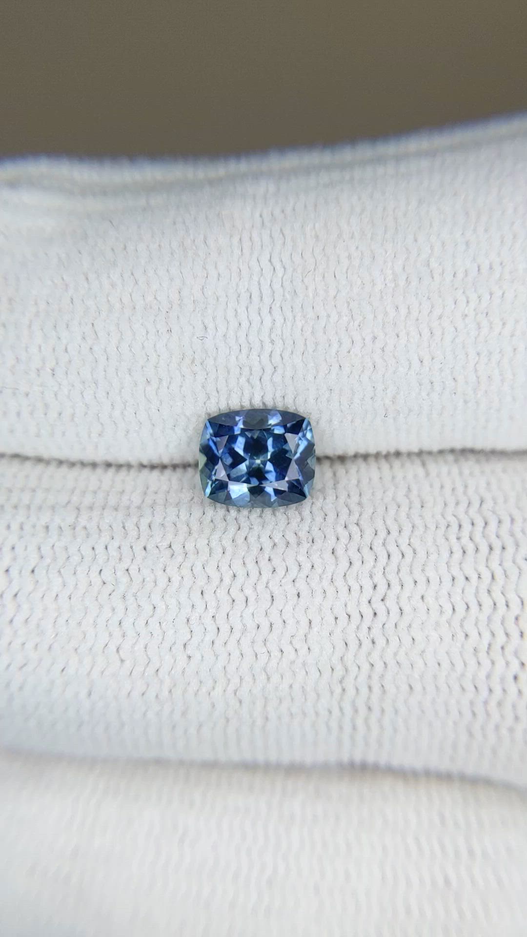 1.19 Ct. Greyish Blue Sapphire from Montana Size Video
