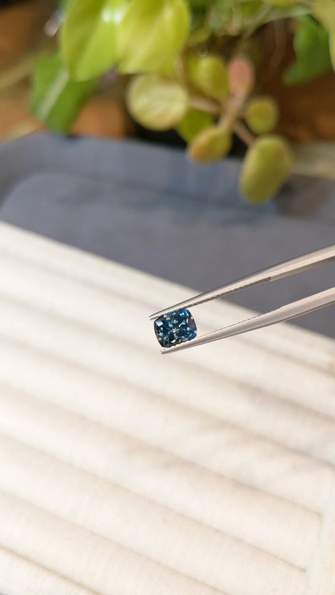 1.19 Ct. Greyish Blue Sapphire from Montana Size Video