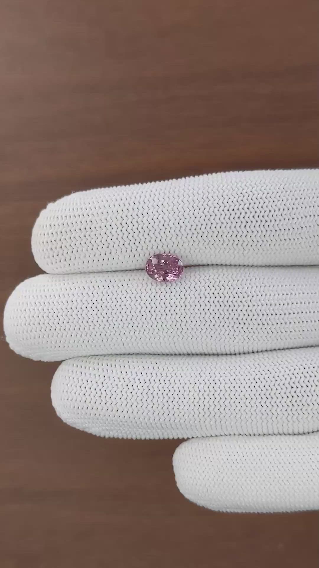 1.56 Ct. Padparadscha Sapphire from Ceylon (Sri Lanka) Size Video