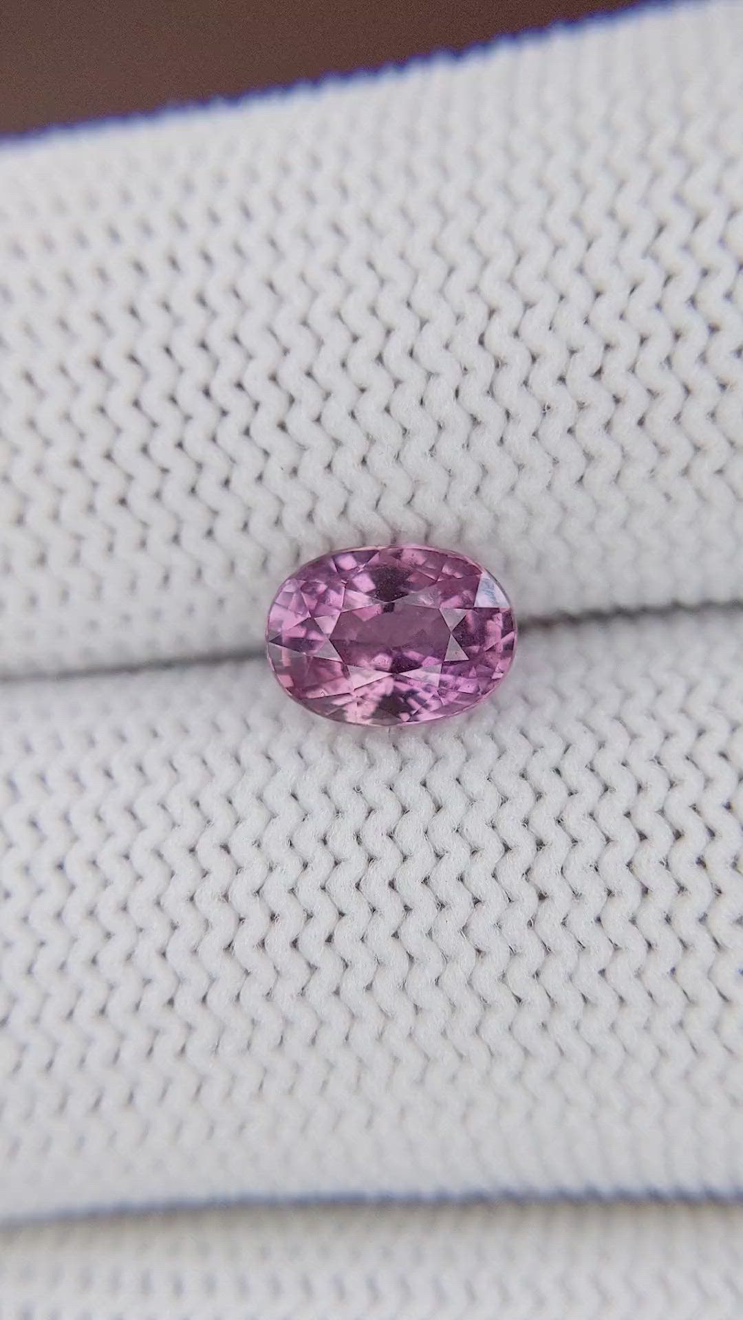 1.56 Ct. Padparadscha Sapphire from Ceylon (Sri Lanka) Size Video