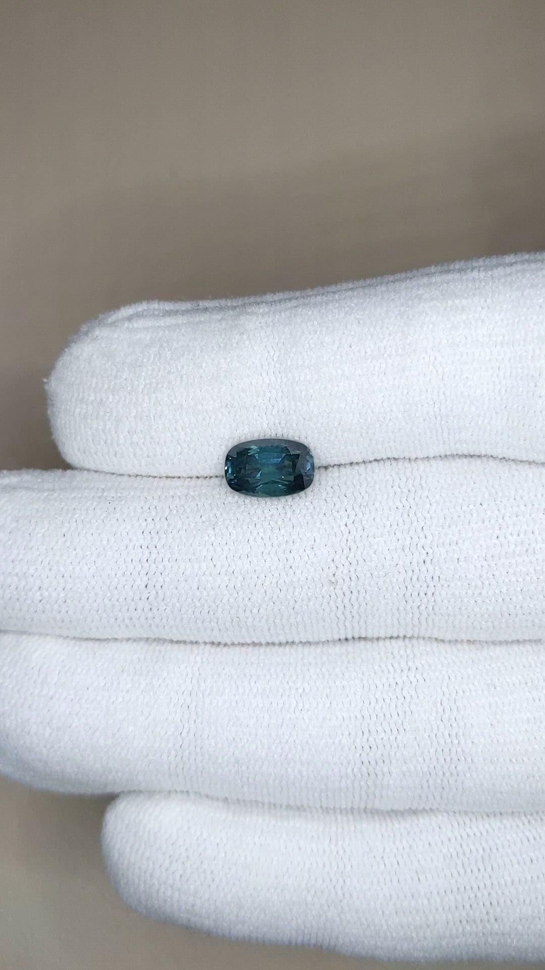 2.28 Ct. Greenish Blue Sapphire from Montana Size Video