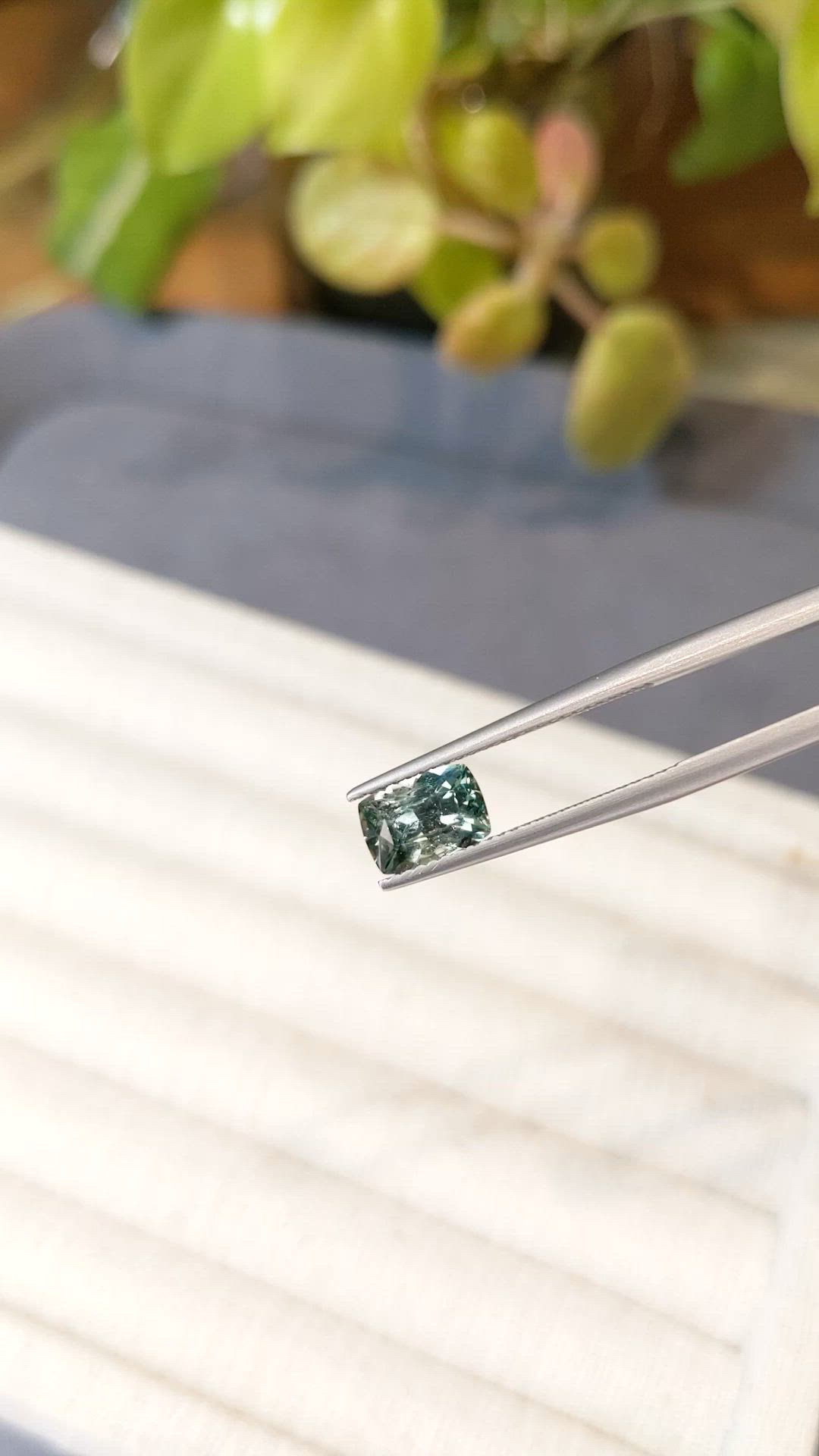 1.70 Ct. Green Sapphire from Montana Size Video