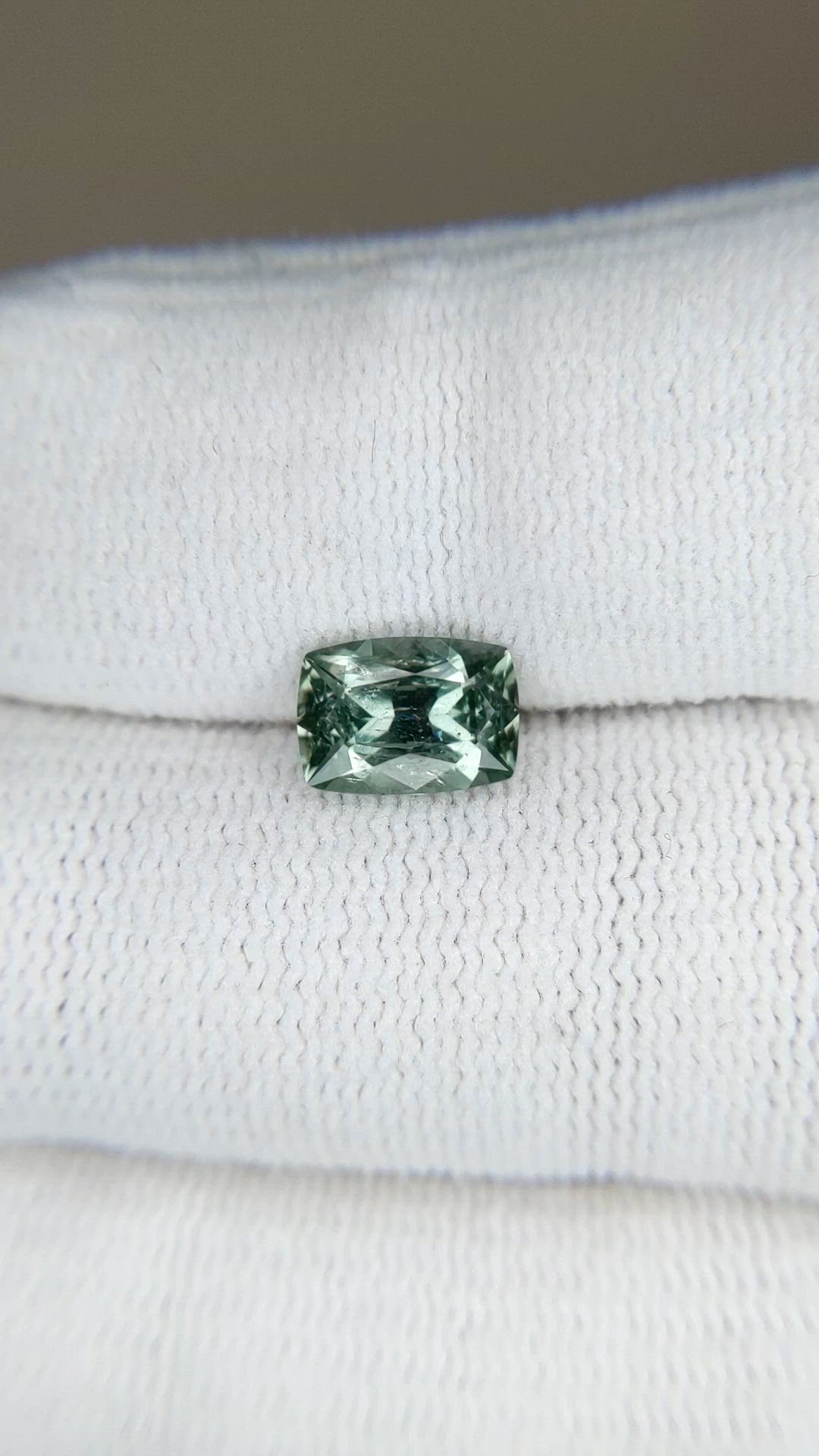 1.70 Ct. Green Sapphire from Montana Size Video