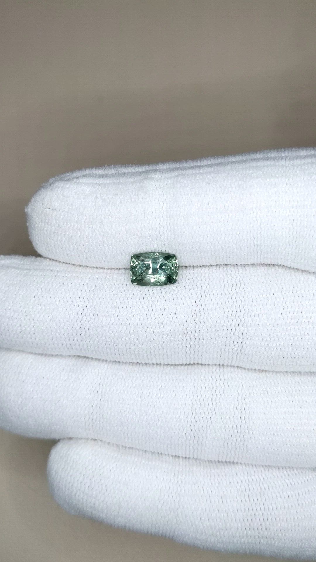 1.70 Ct. Green Sapphire from Montana Size Video