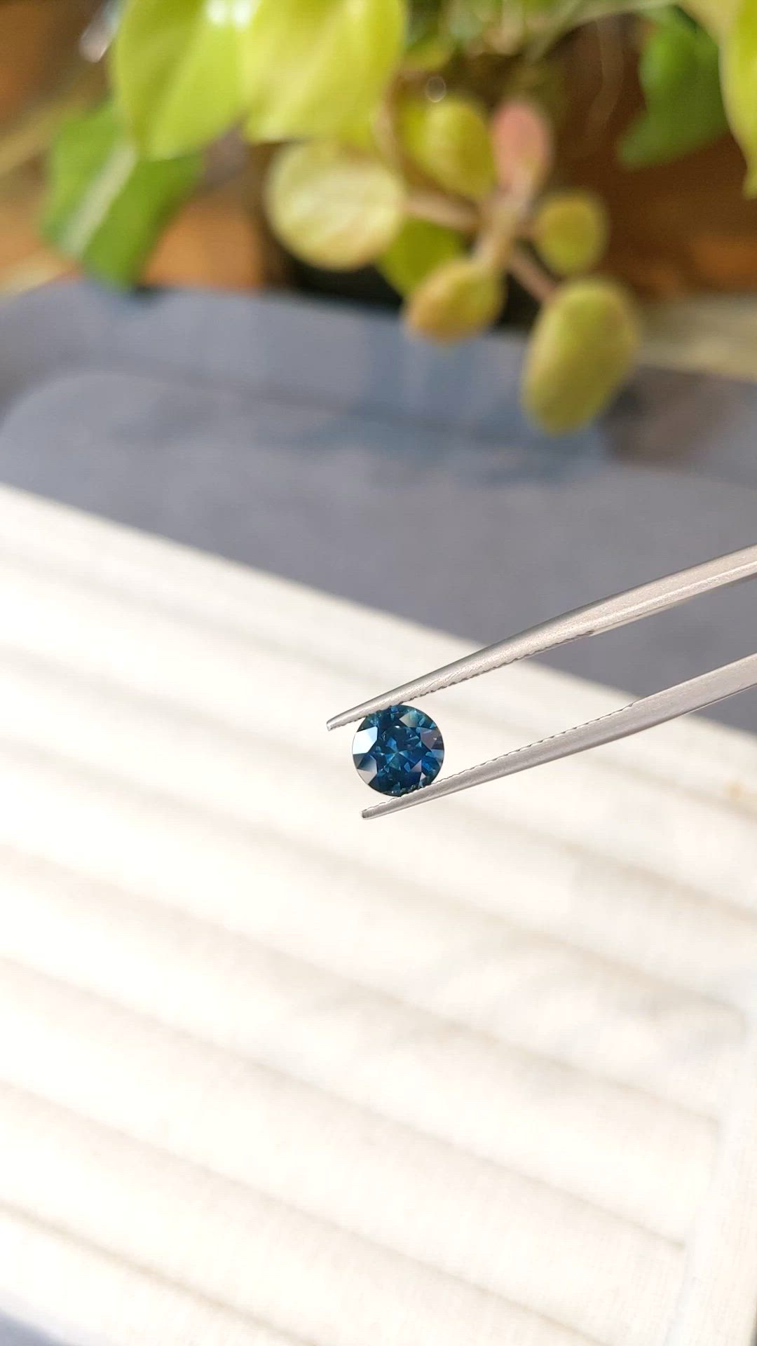 1.25 Ct. Greenish Blue Sapphire from Montana Size Video