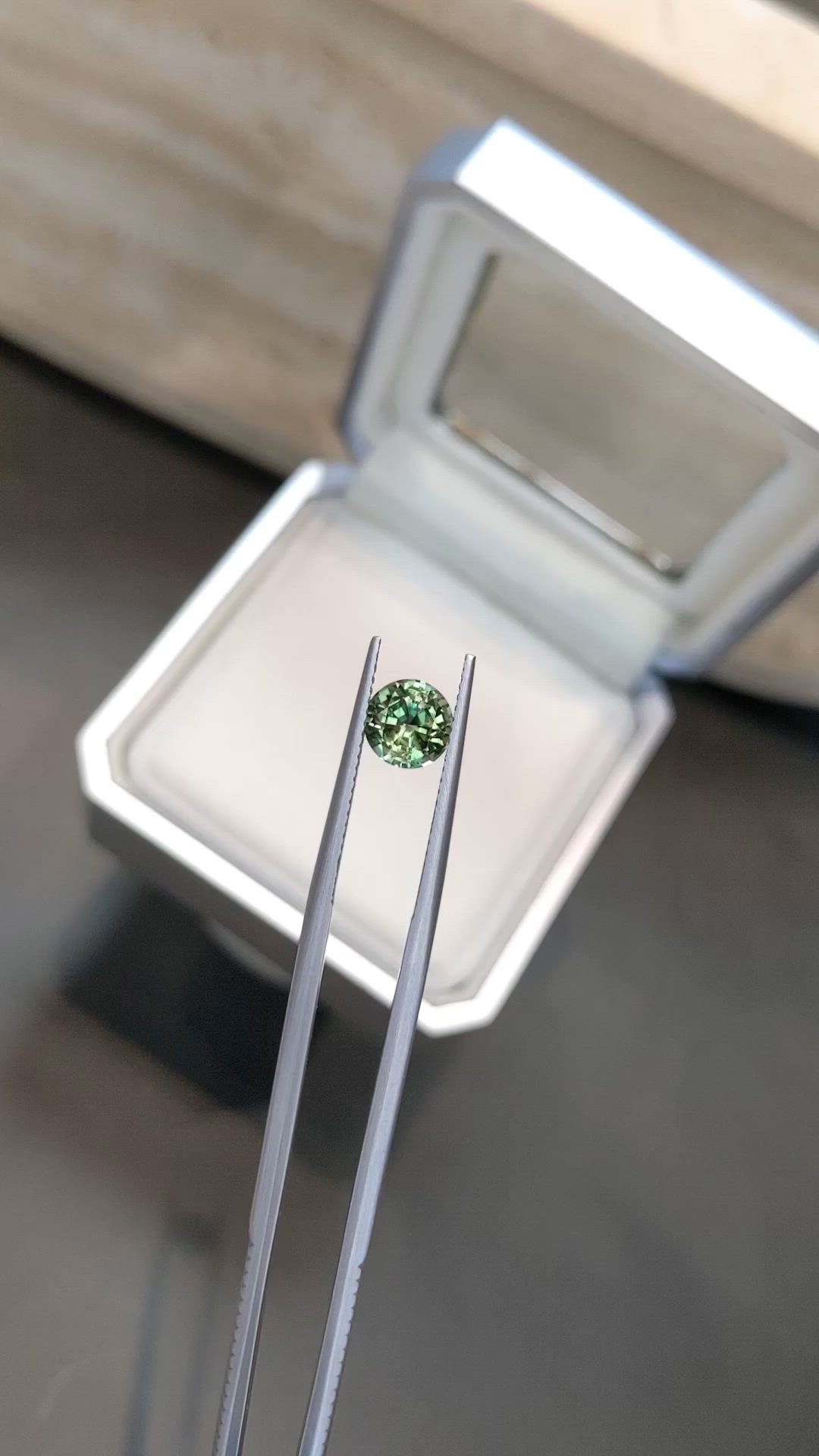 1.78 Ct. Bluish Green Sapphire from Montana Size Video