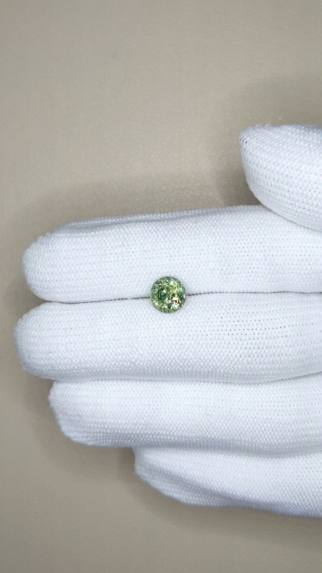 1.78 Ct. Bluish Green Sapphire from Montana Size Video
