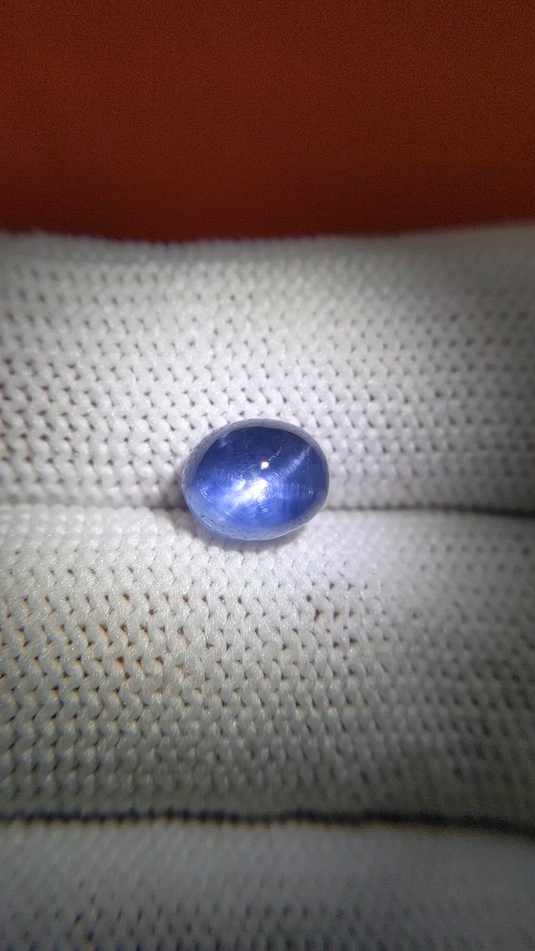 2.95 Ct. Blue Cabochon Star Sapphire from Ceylon (Sri Lanka) Size Video