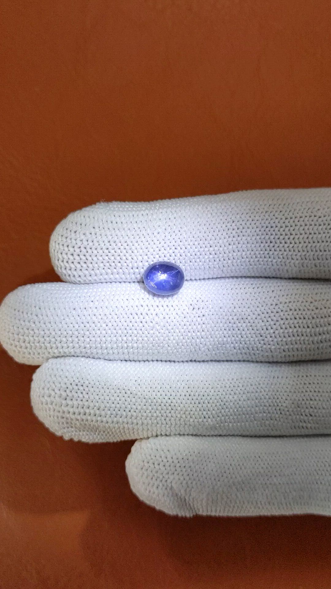 2.95 Ct. Blue Cabochon Star Sapphire from Ceylon (Sri Lanka) Size Video