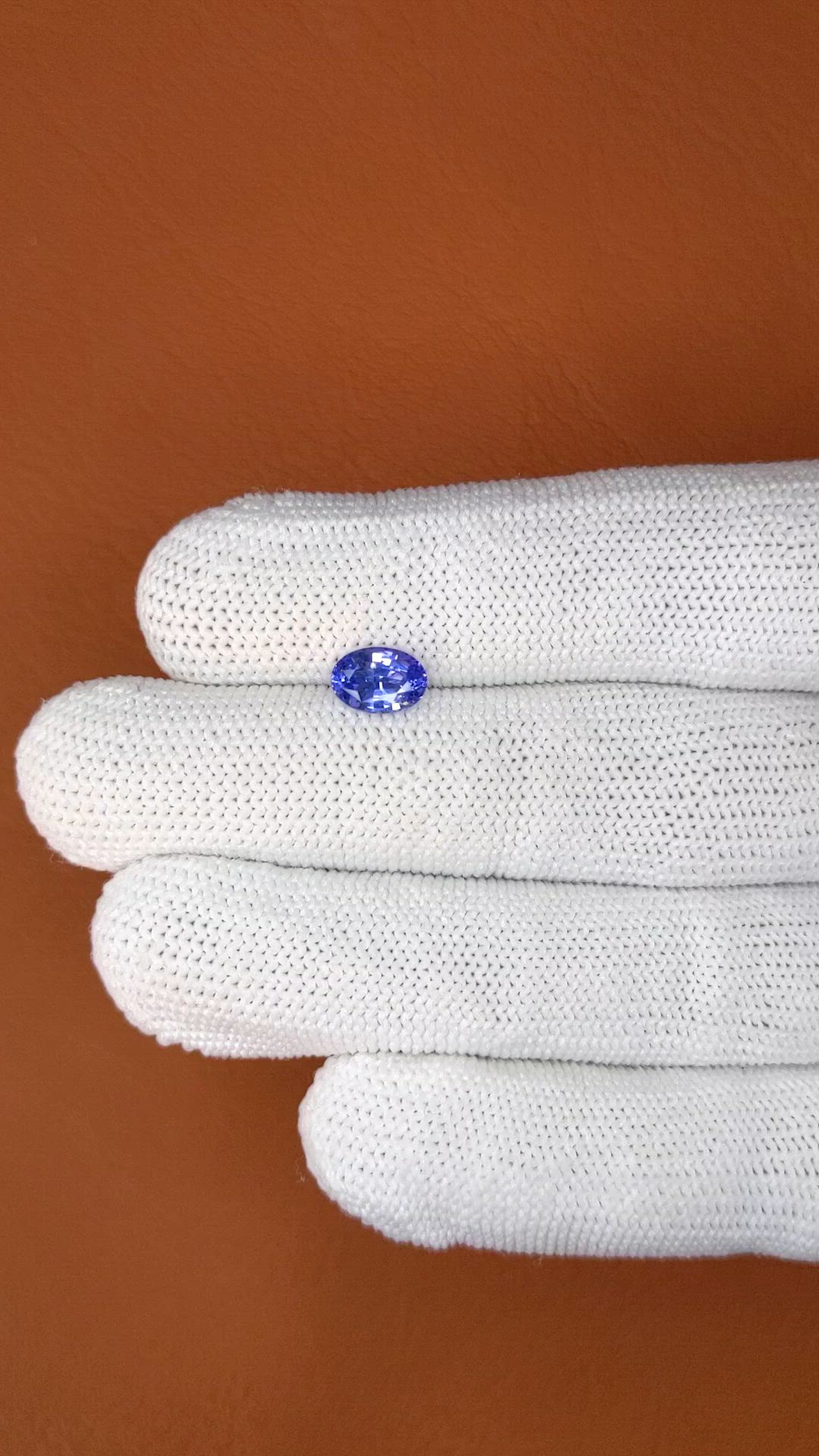 1.27 Ct. Violet Sapphire from Ceylon (Sri Lanka) Size Video
