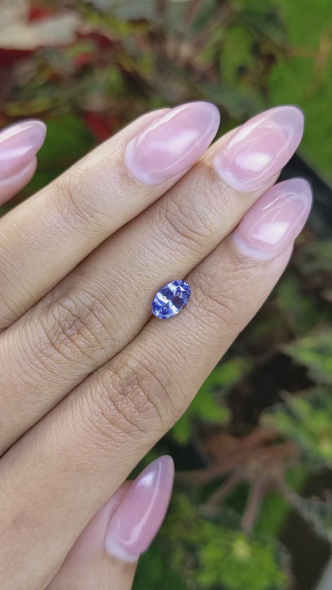 1.27 Ct. Violet Sapphire from Ceylon (Sri Lanka) Size Video
