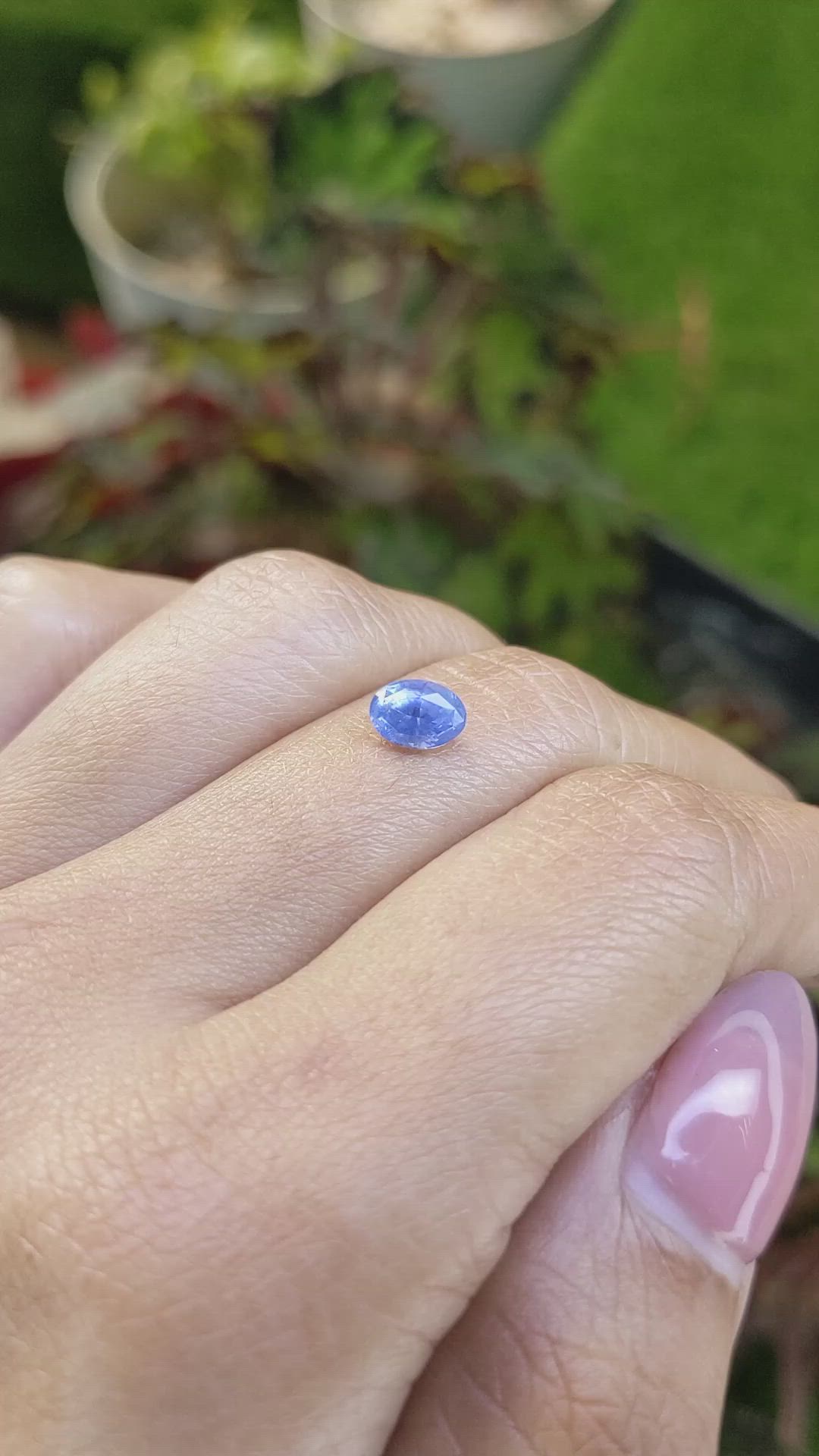1.08 Ct. Blue Sapphire from Ceylon (Sri Lanka) Size Video