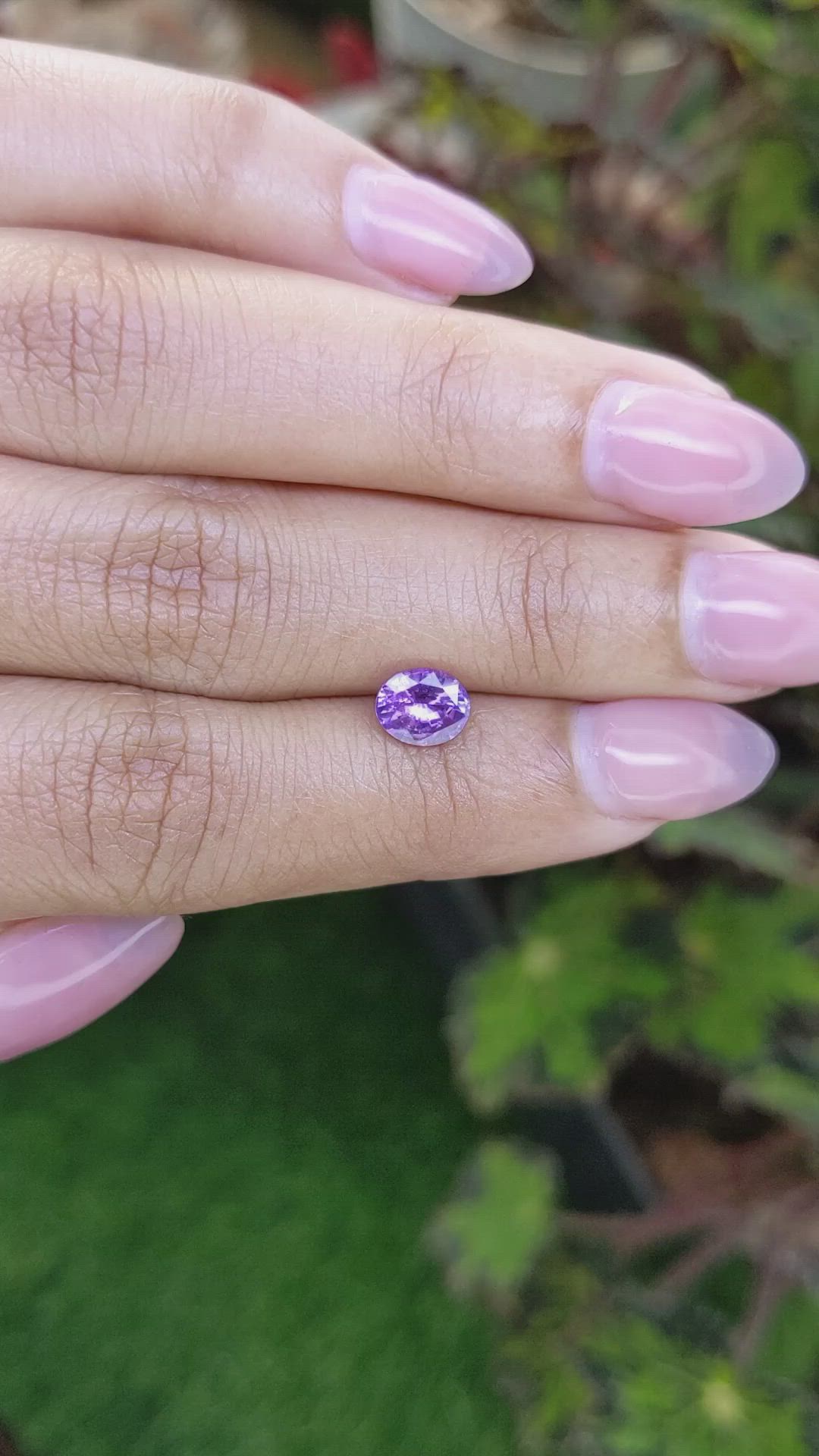 1.13 Ct. Purple Sapphire from Ceylon (Sri Lanka) Size Video